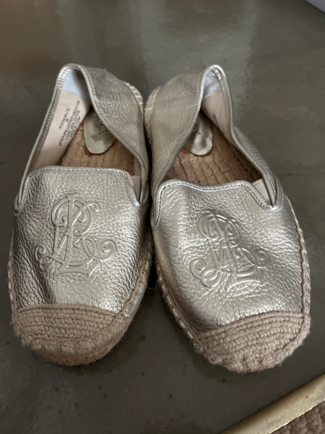 Lauren Ralph Lauren Women's Espadrille silver gold