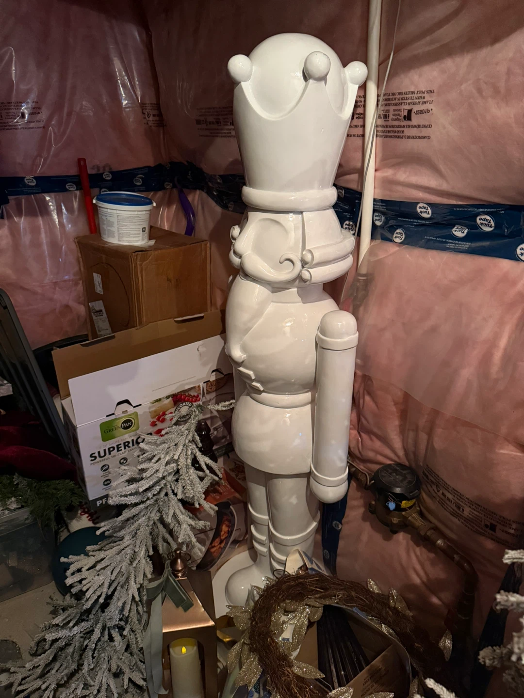 White Ceramic Nutcracker Figurine 5 feet