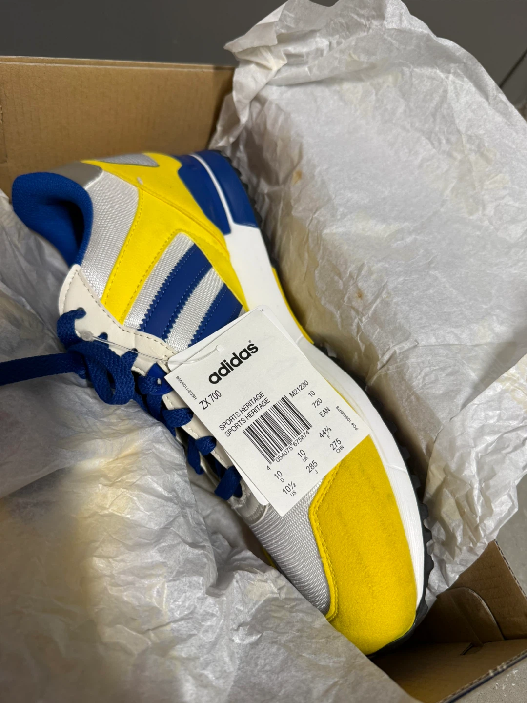 Adidas ZX 700 Yellow Blue Sneakers - Size 10 - photo 5