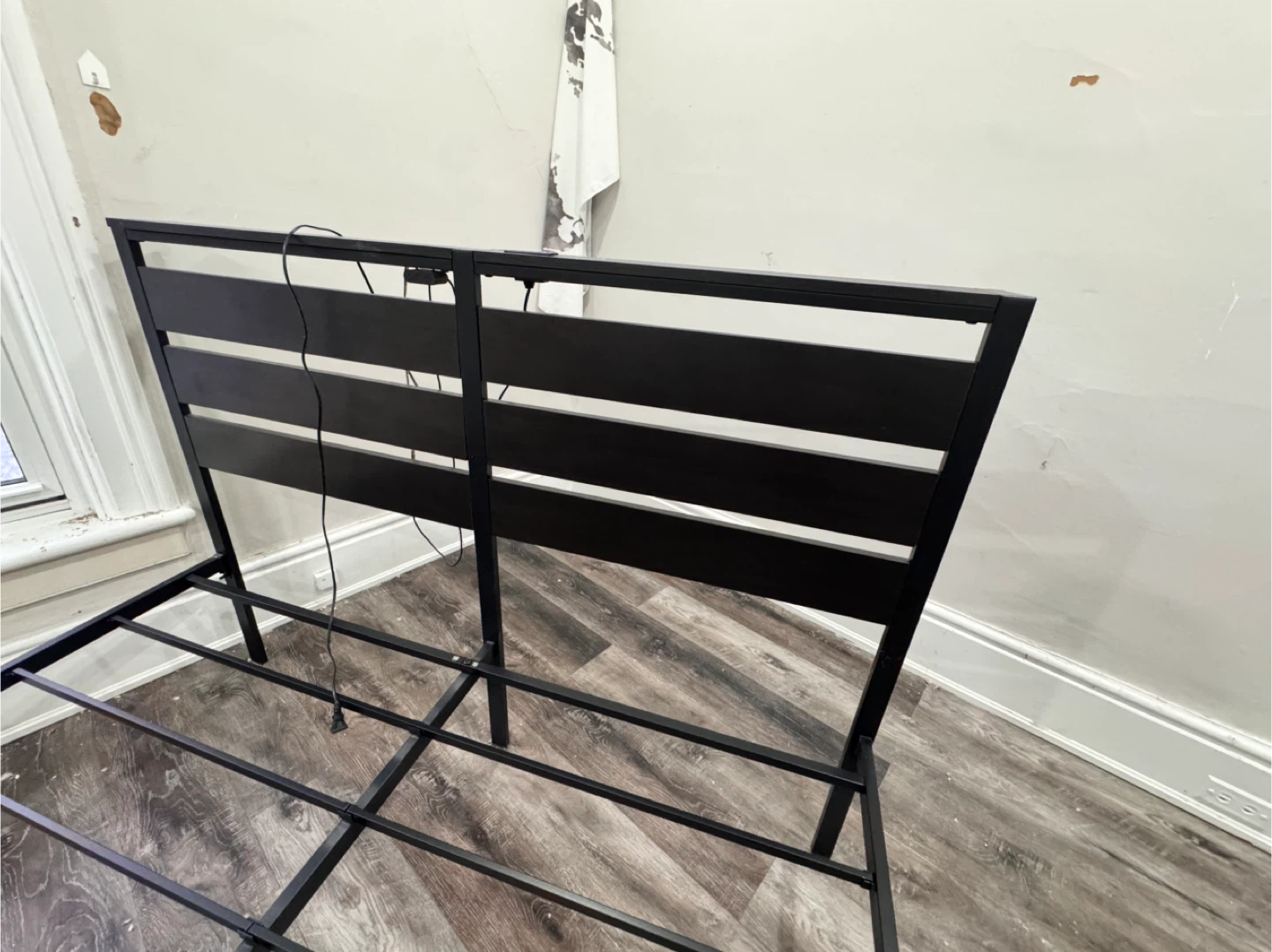 Queen Metal Bed Frame with Headboard and USB Ports - photo 2