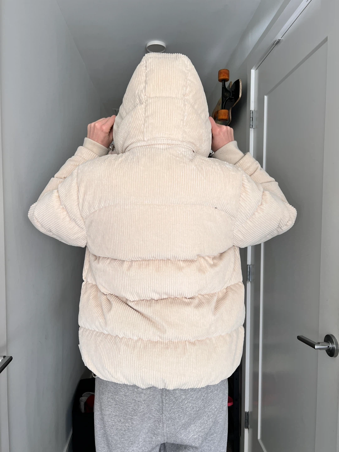 Aritzia The Super Puff™ Corduroy Puffer Jacket Cream XL - photo 3