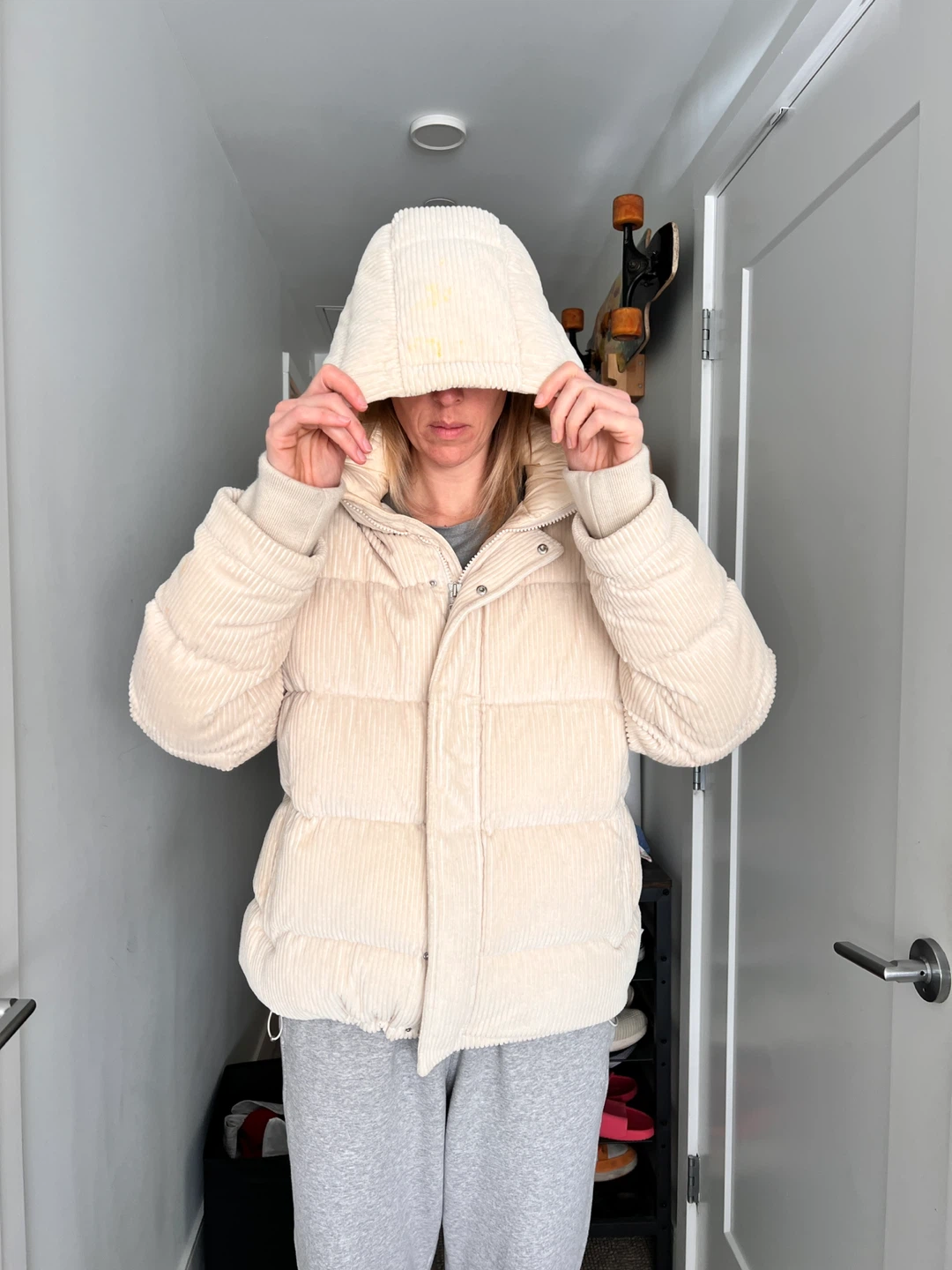 Aritzia The Super Puff™ Corduroy Puffer Jacket Cream XL - photo 2