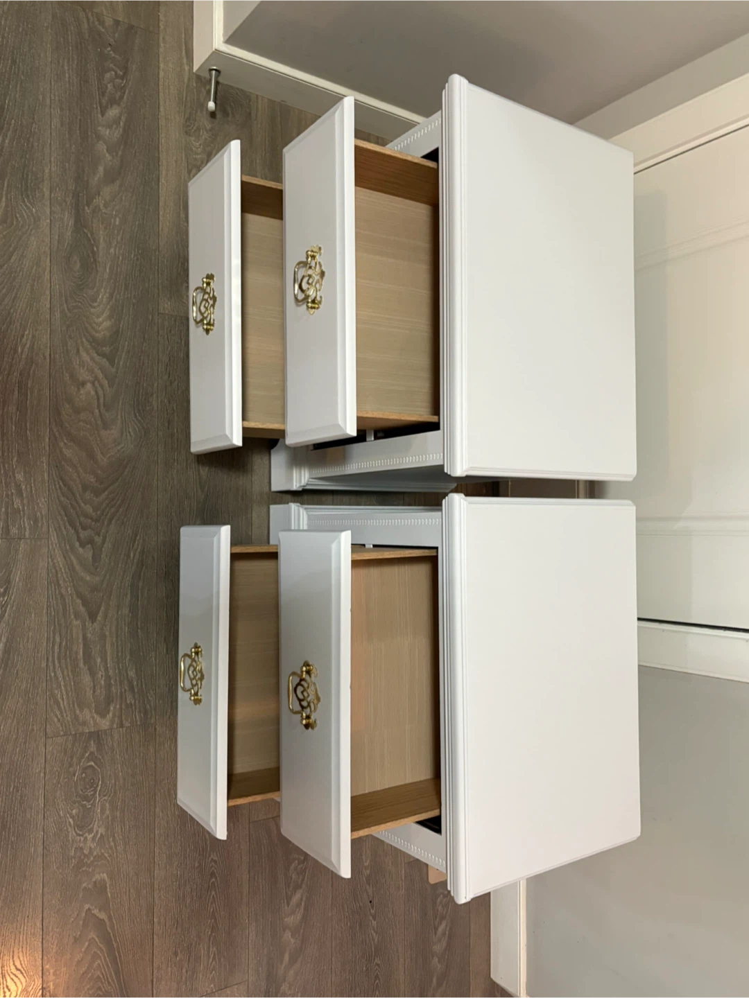 2-Drawer Nightstands with Gold Hardware (Set of 2) - photo 5