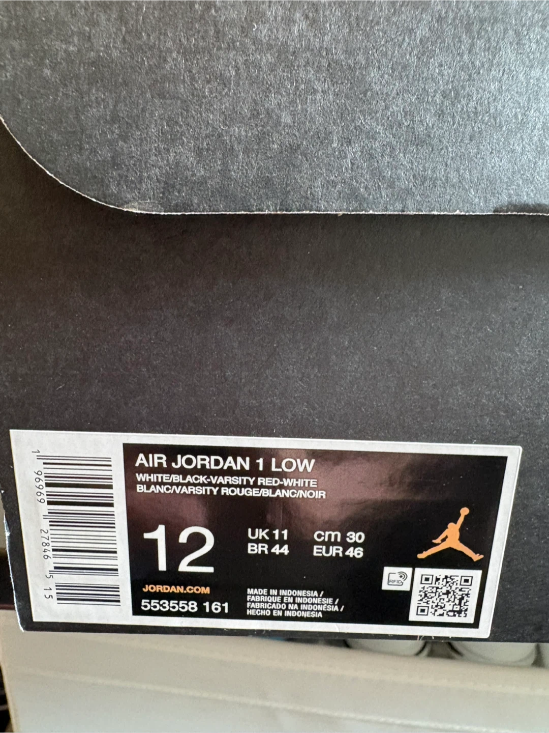 Air Jordan 1 Low Bred Toe 2.0 Men’s Sz 12 - photo 5
