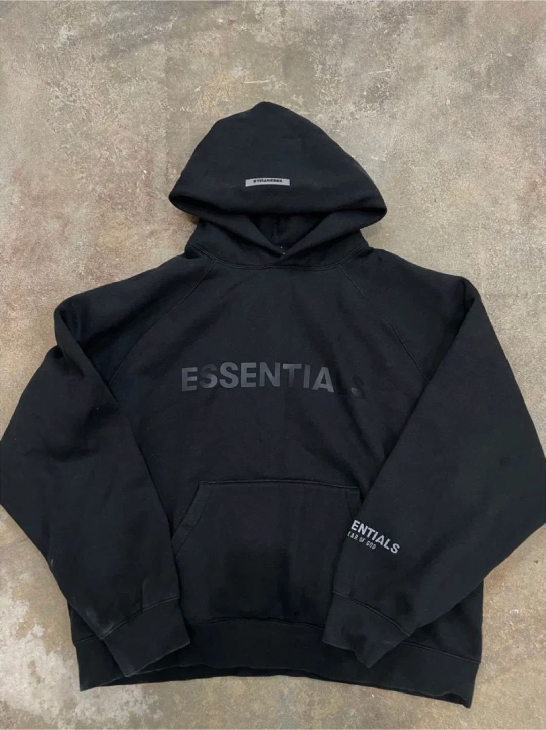 Black Essentials Fear of God Hoodie