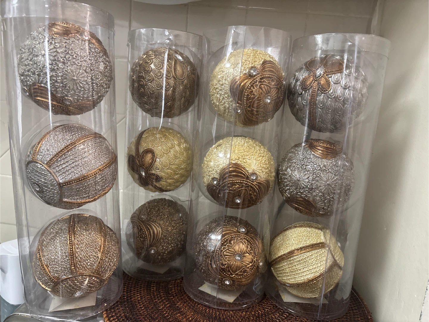 Set of 12 Decorative Orbs