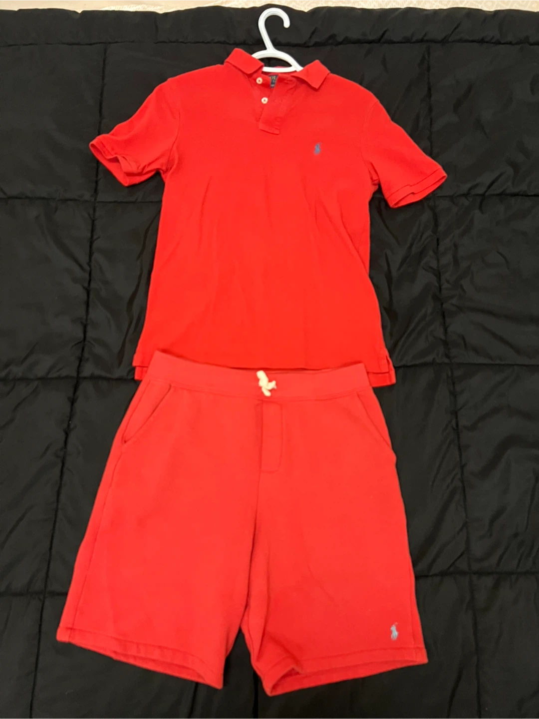 Ralph Lauren Red Polo Shirt and Shorts Set