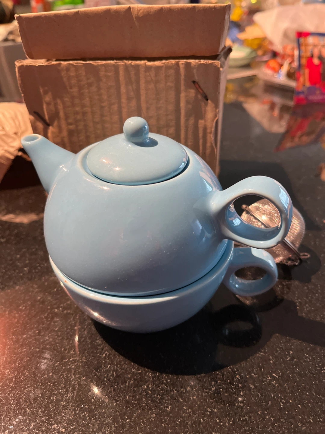 Old Amsterdam Porcelain Works 1 Cup Teapot Set