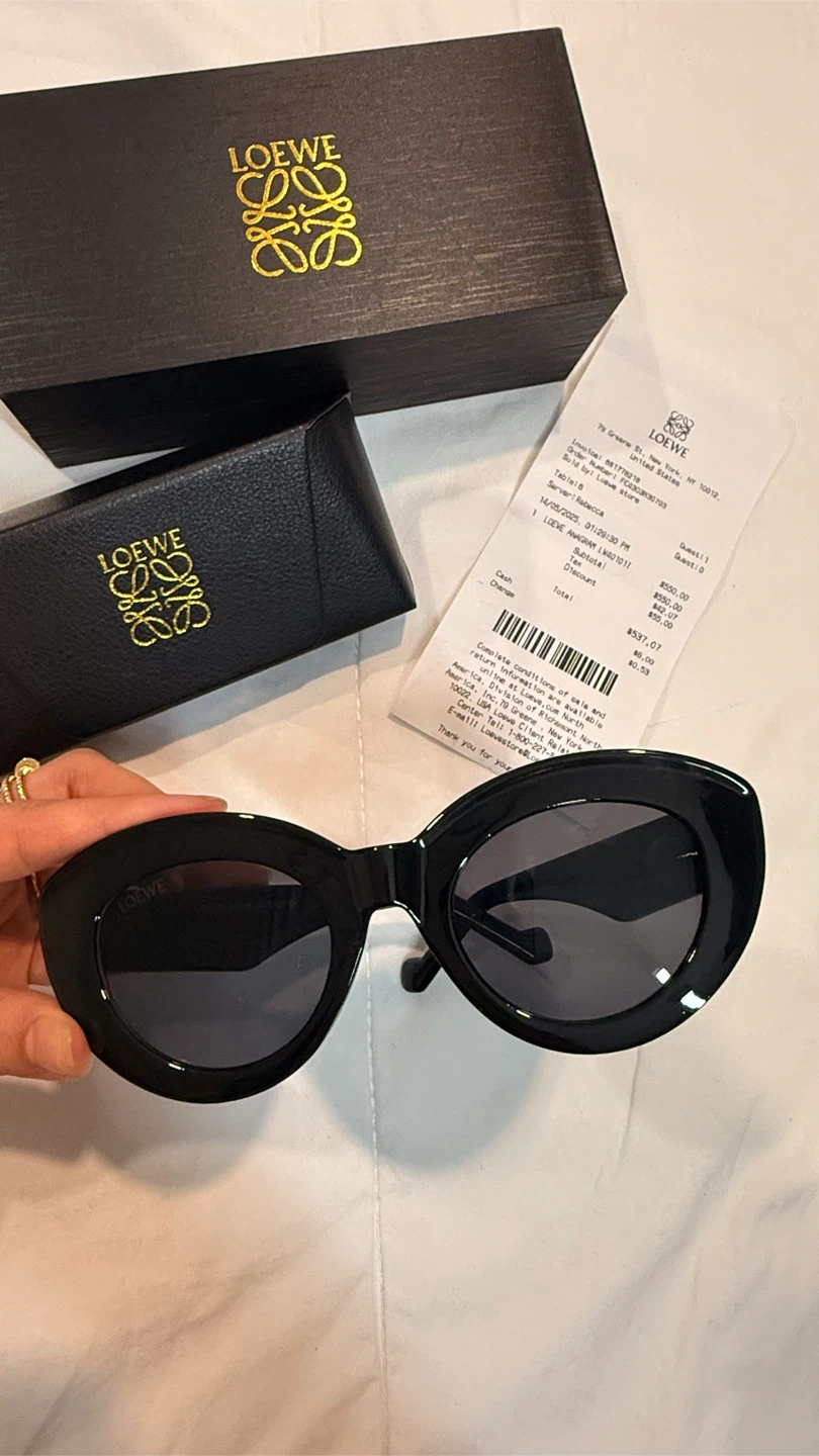 Loewe Black Oval Sunglasses