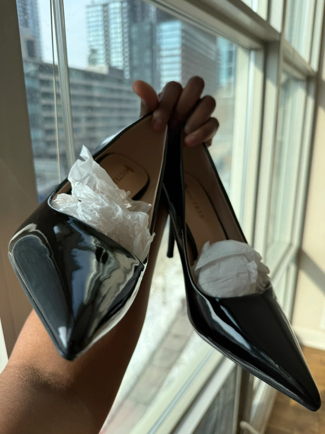 BIGTREE Black Patent Stilettos - photo 2