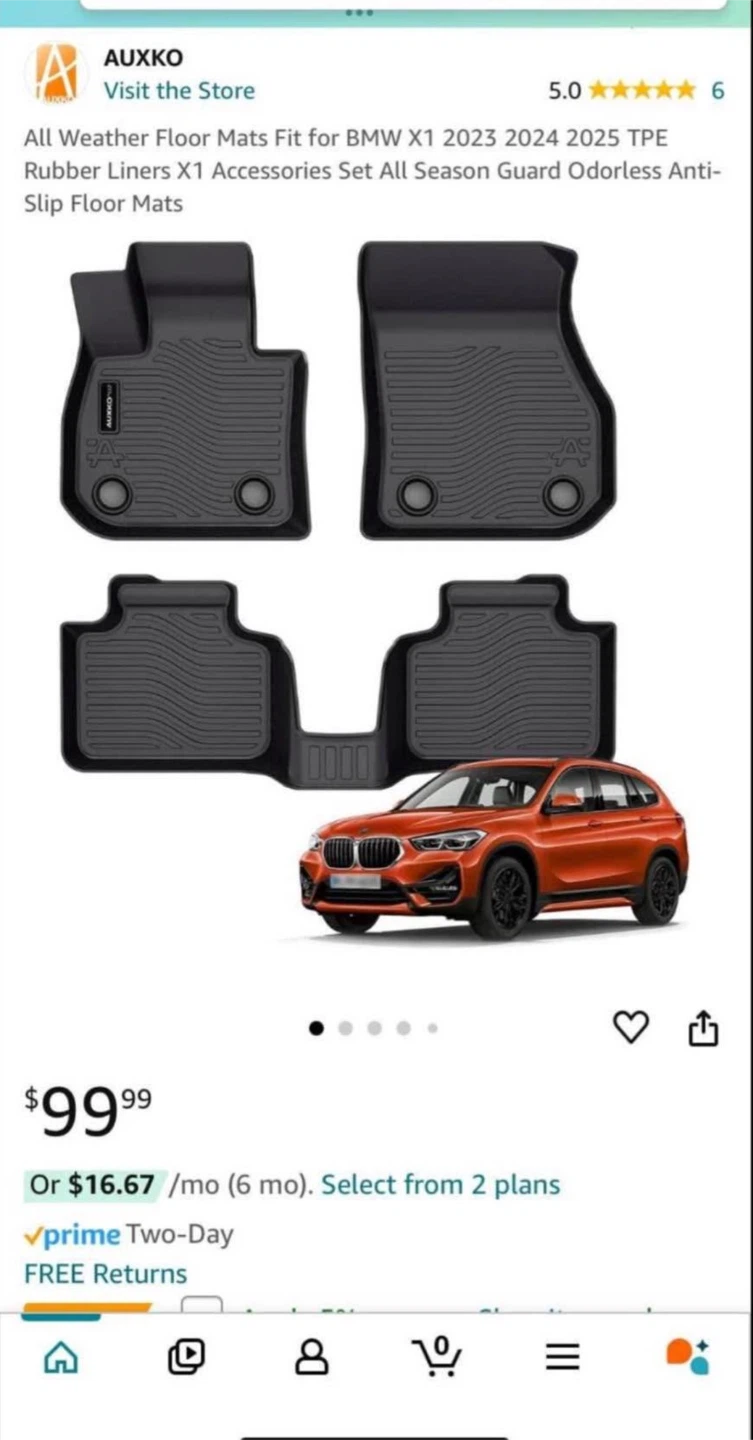 BMW X1 All Weather Floor Liners 2023-25 - photo 4
