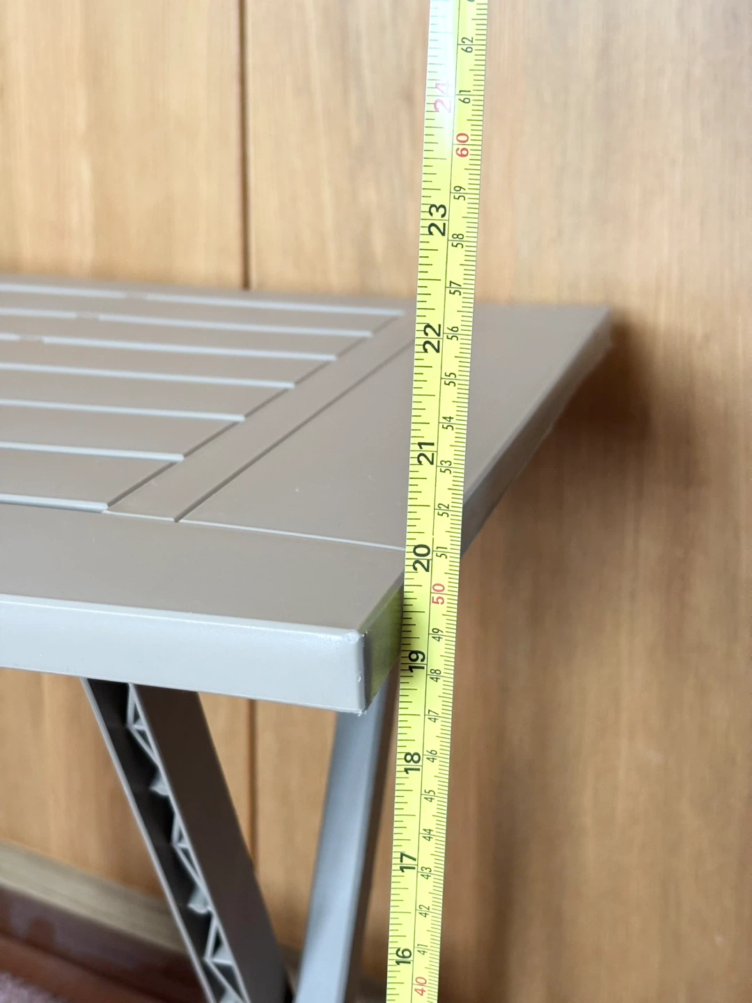 Patio folding side table plastic sandstone - photo 5