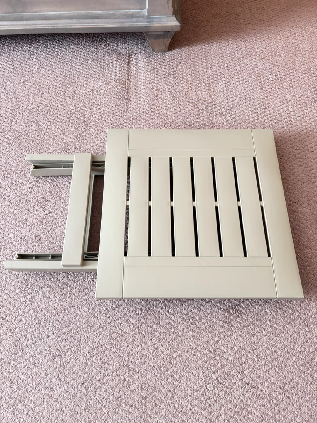 Patio folding side table plastic sandstone - photo 3