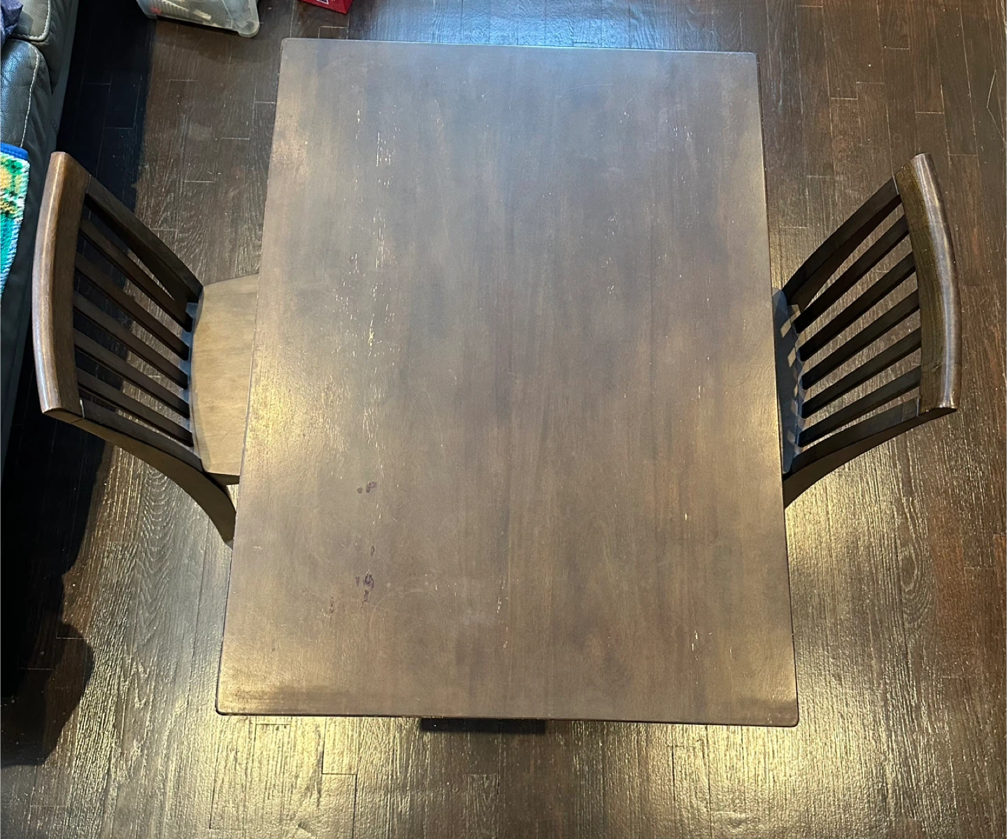 Pottery Barn Dark Wood Kids playing Table & 2 chairs