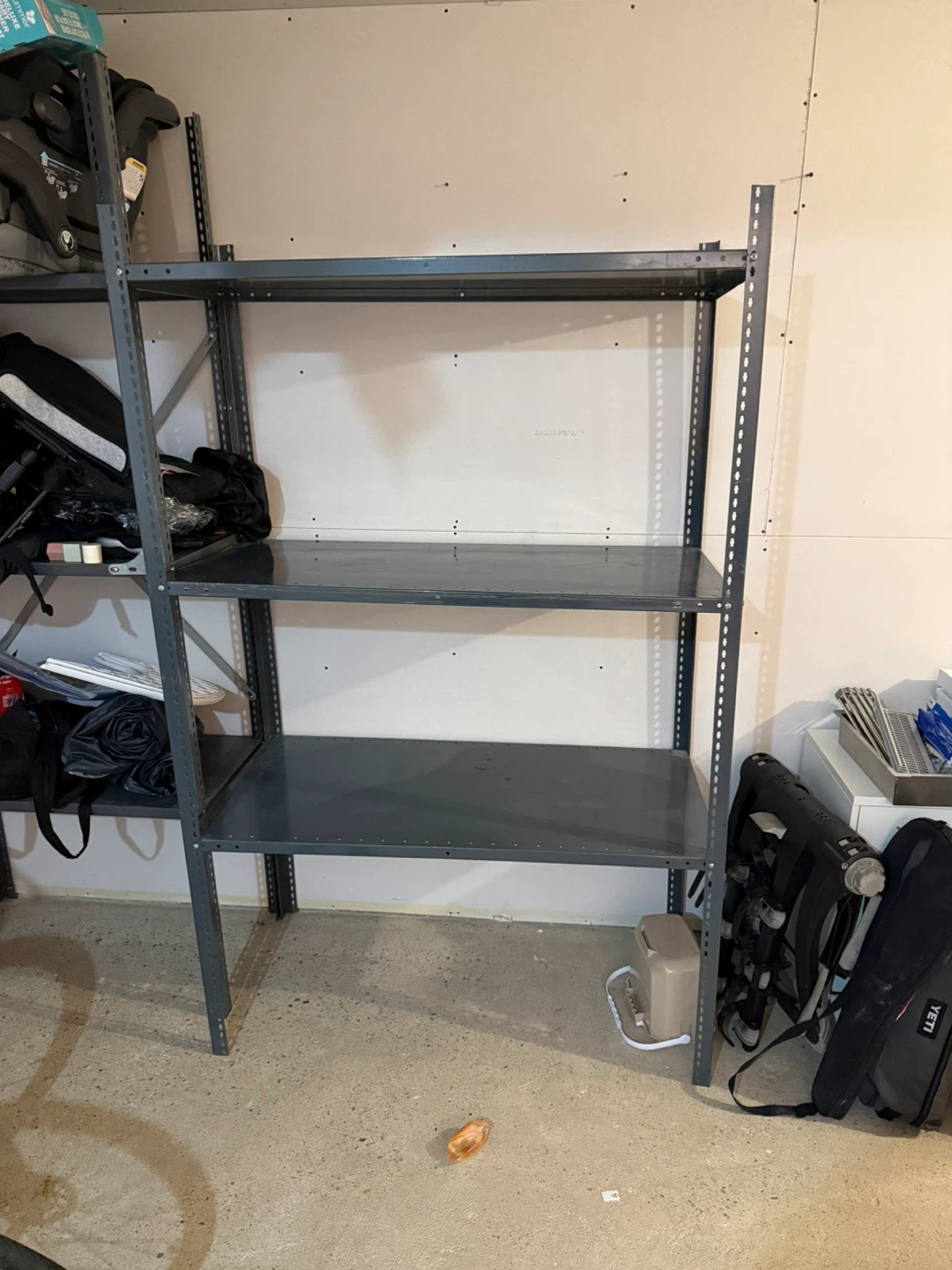 4-Tier Grey Metal Shelving Unit - photo 4