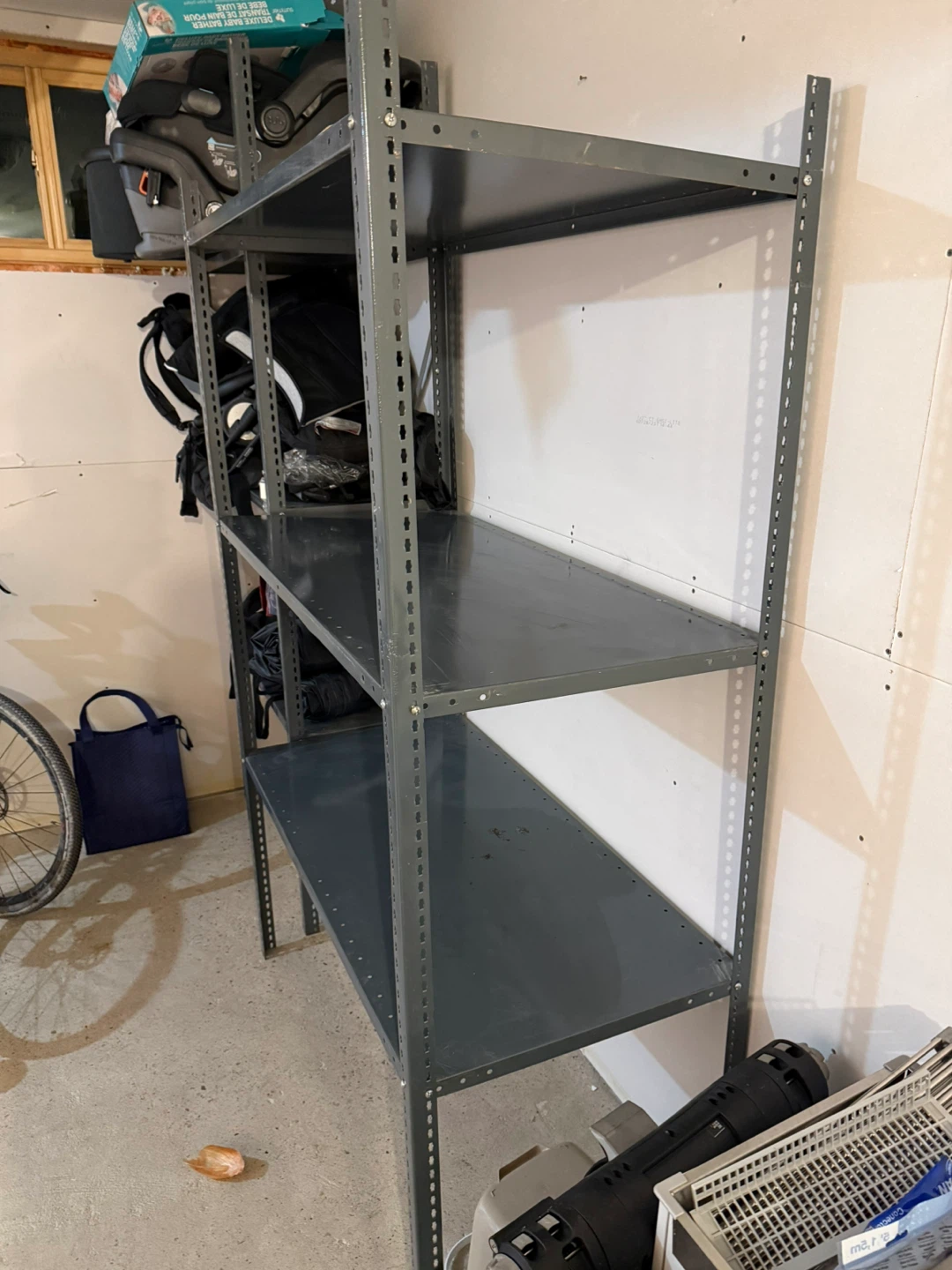 4-Tier Grey Metal Shelving Unit - photo 2