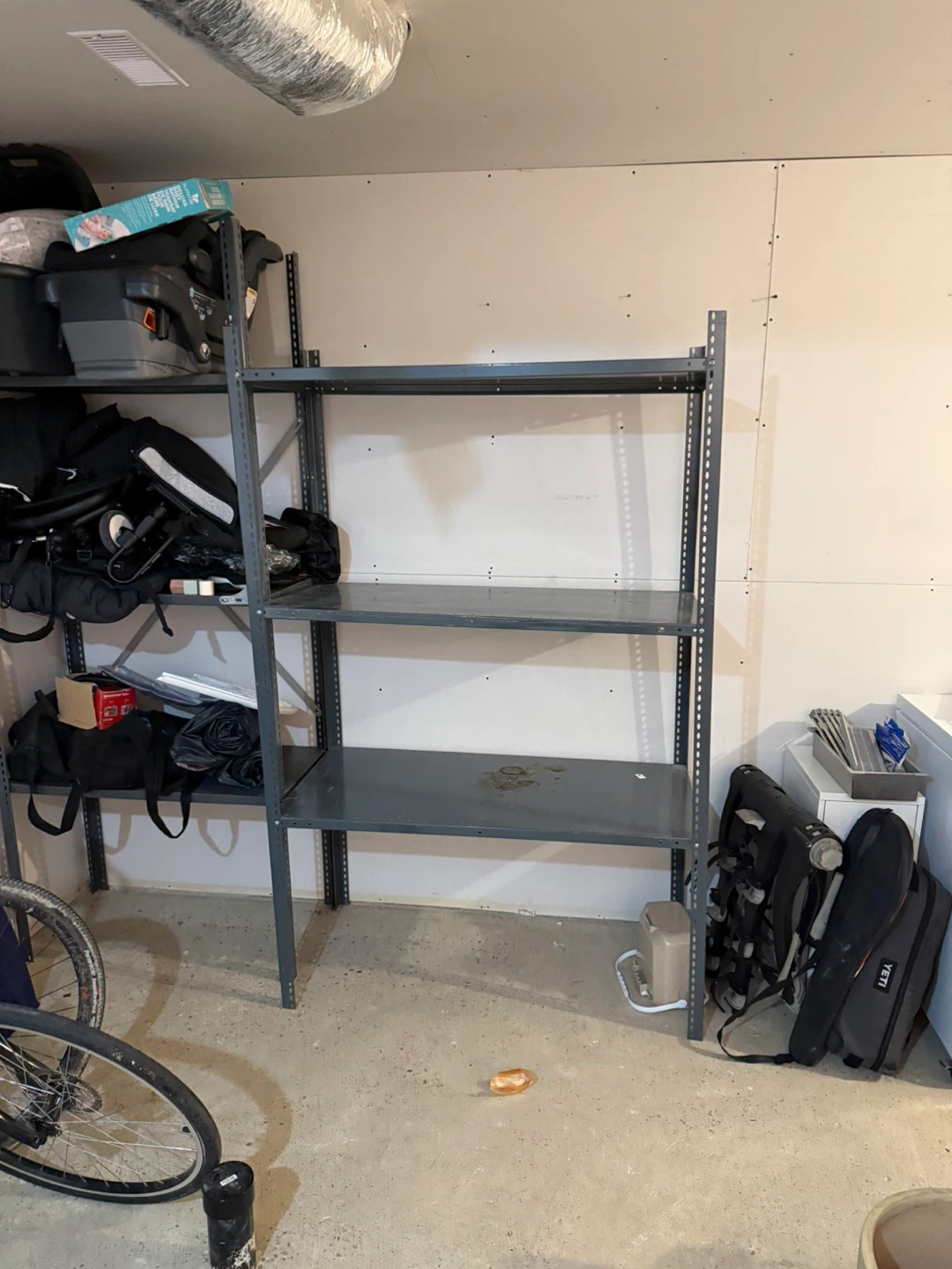 4-Tier Grey Metal Shelving Unit - photo 3