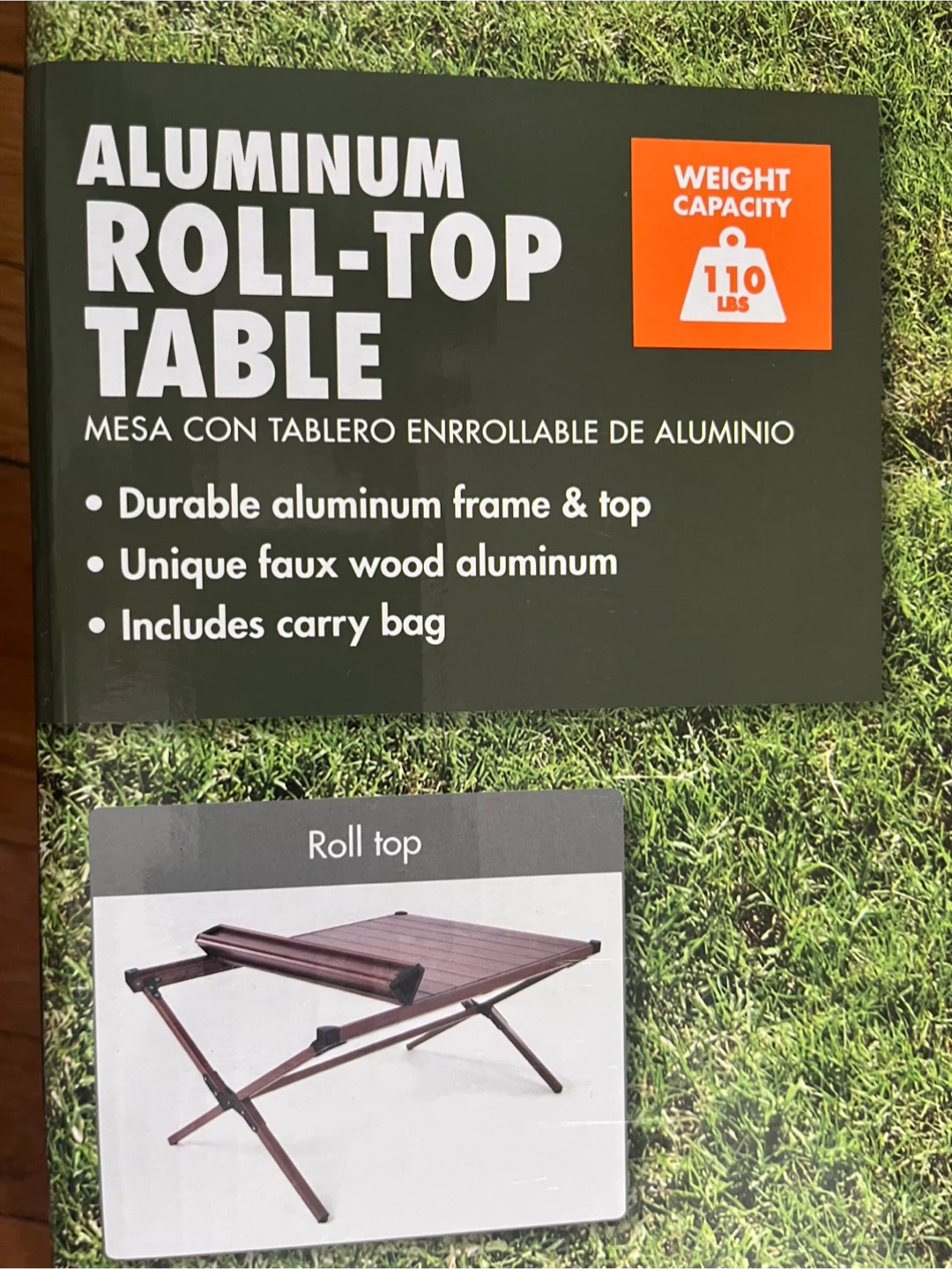 🥕Ozark Trail Aluminum Roll-Top Table with Carry Bag - photo 2