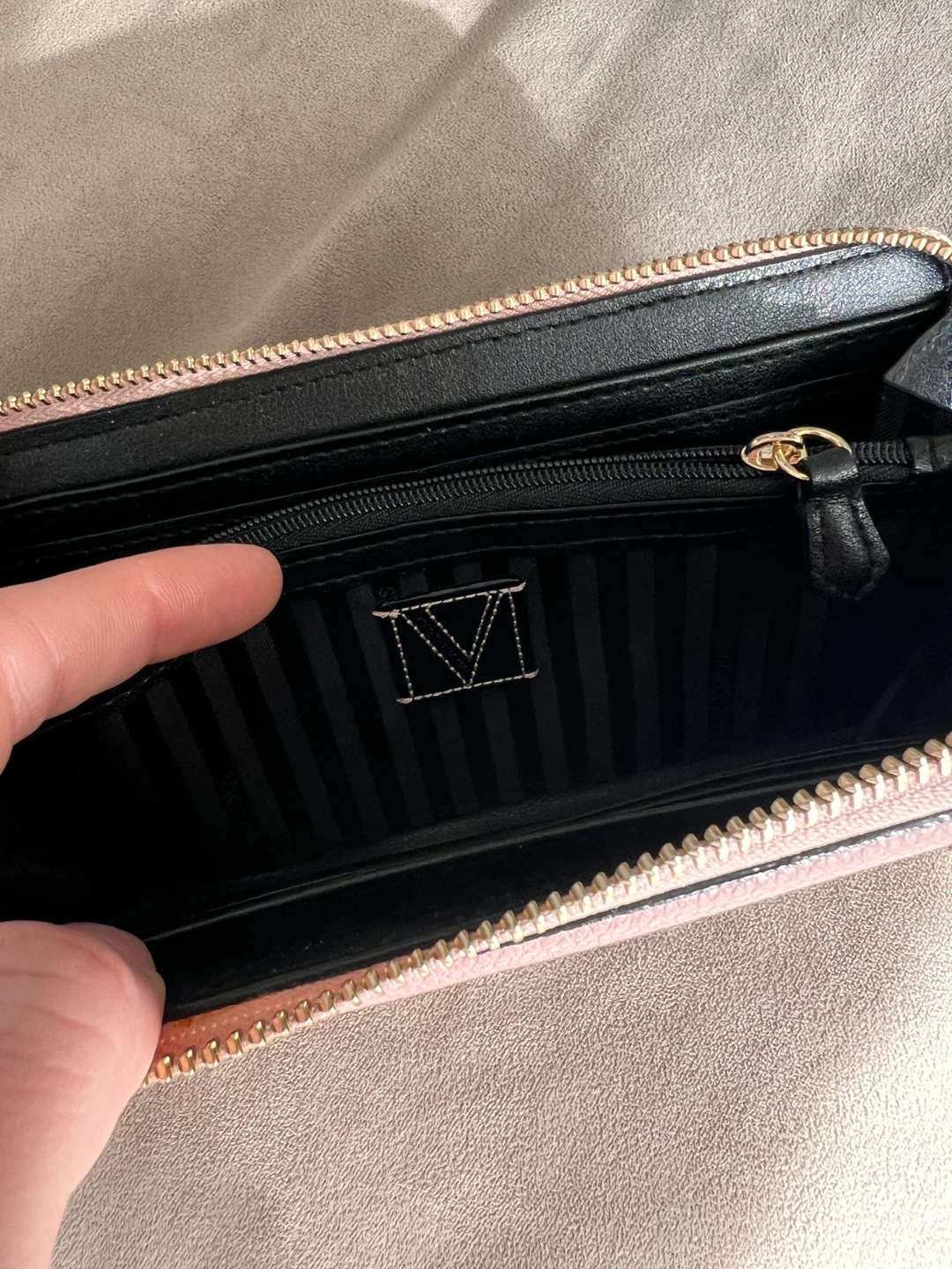 Pink Chevron Zip Around Wallet - photo 4