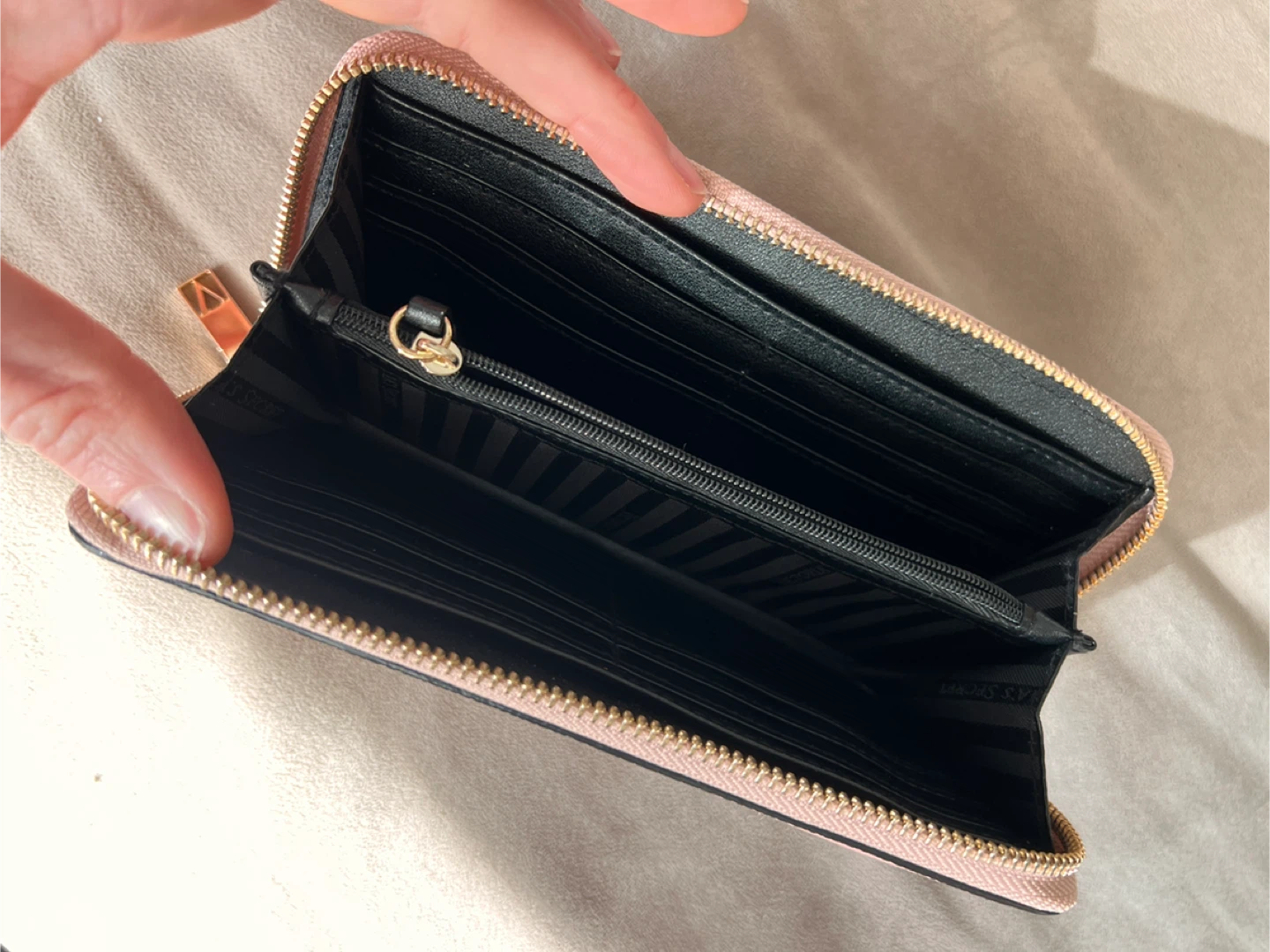 Pink Chevron Zip Around Wallet - photo 3