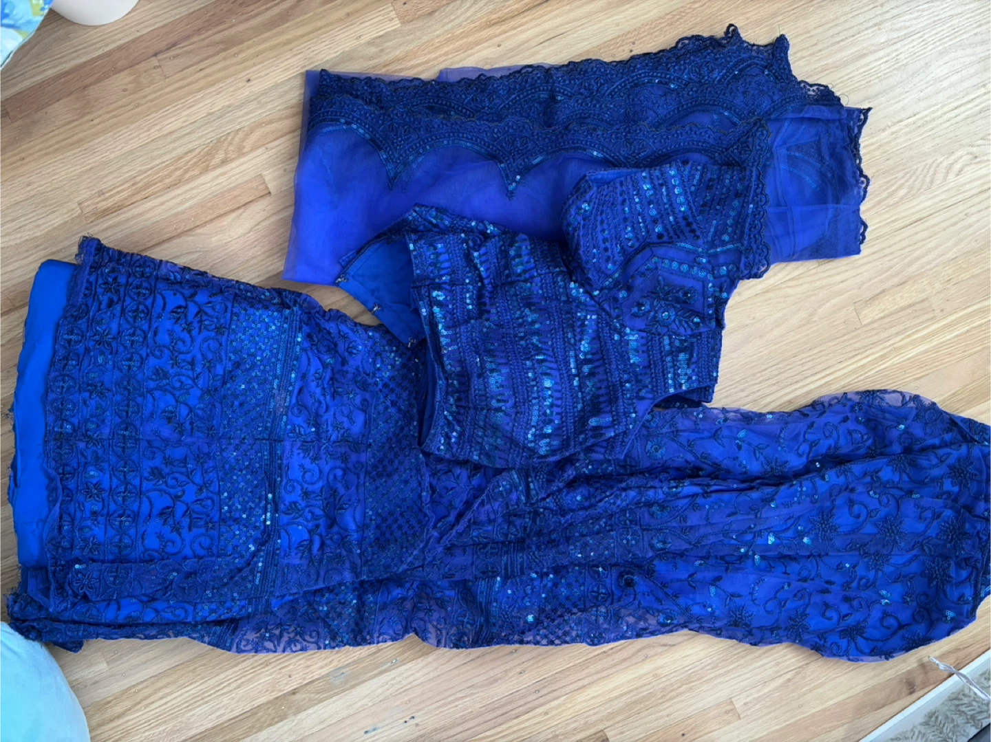 blue lehenga with blouse - photo 2