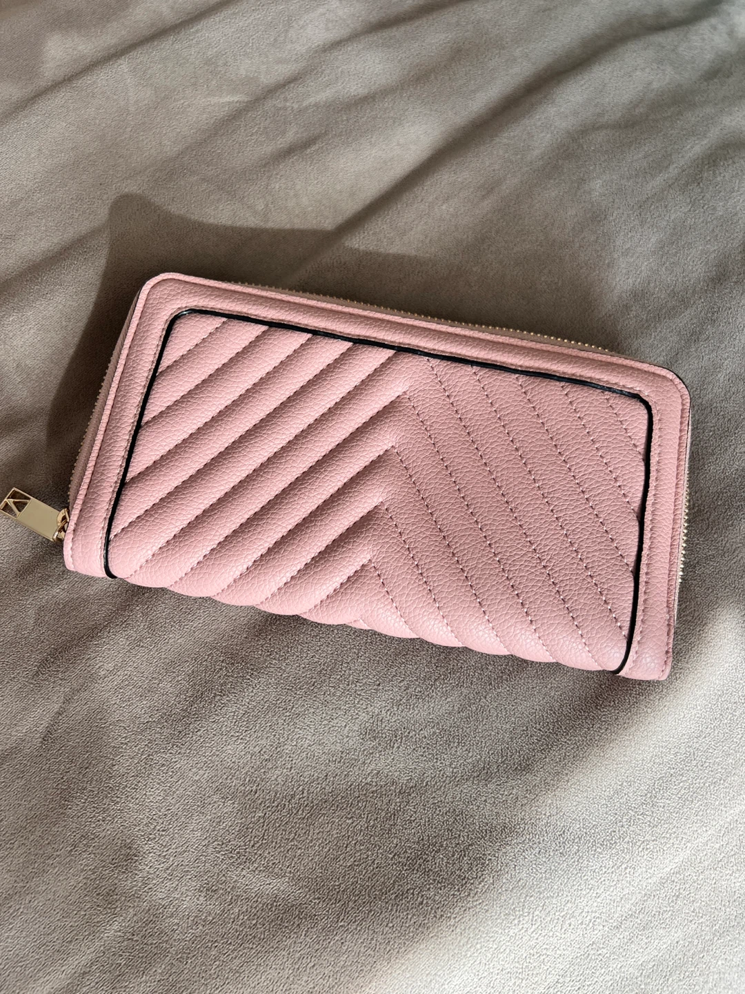 Pink Chevron Zip Around Wallet - photo 2