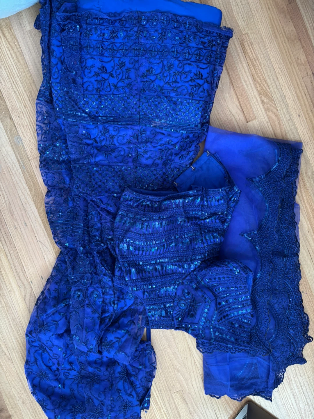 blue lehenga with blouse