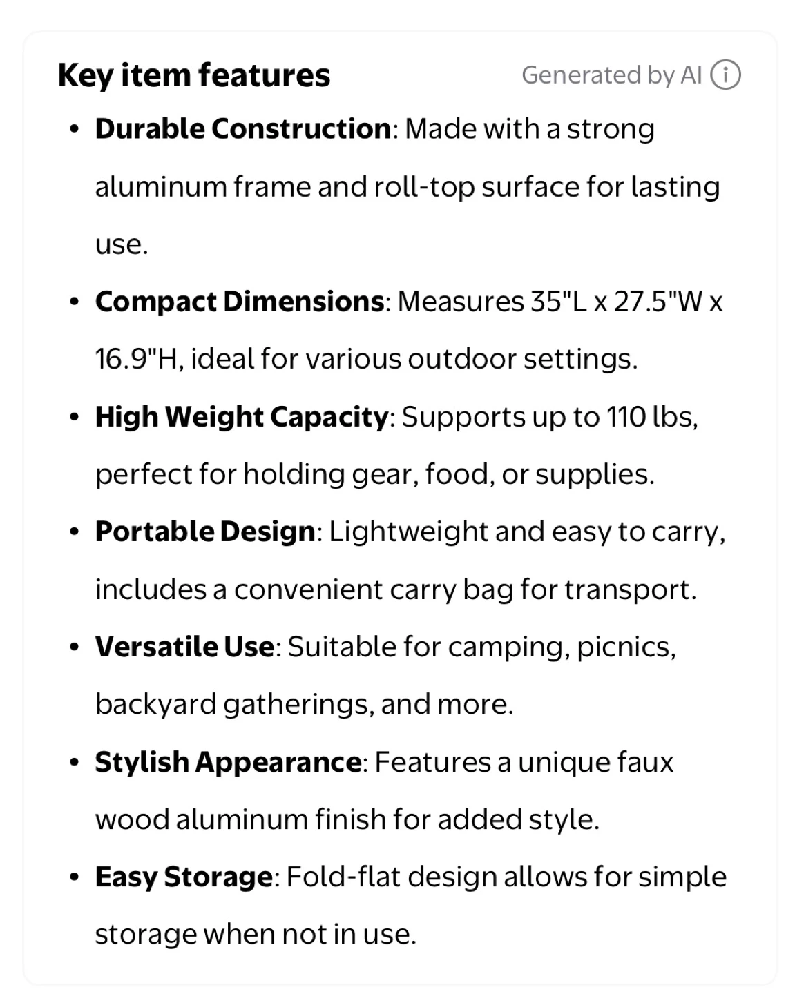 🥕Ozark Trail Aluminum Roll-Top Table with Carry Bag - photo 4