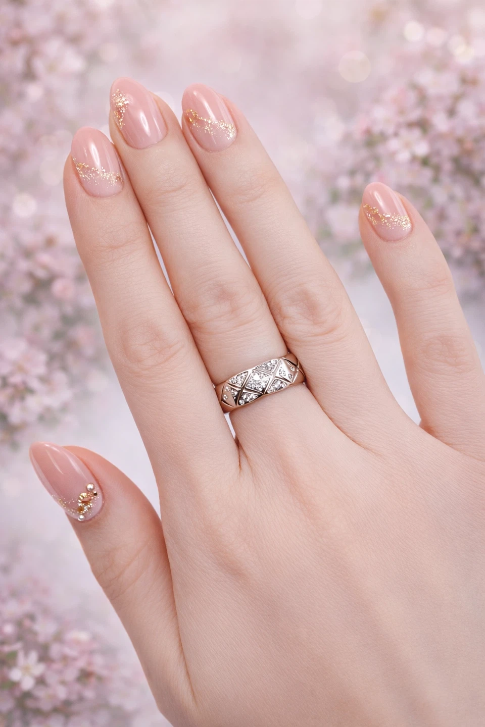 Diamond patterned design 925 Sterling Silver ring