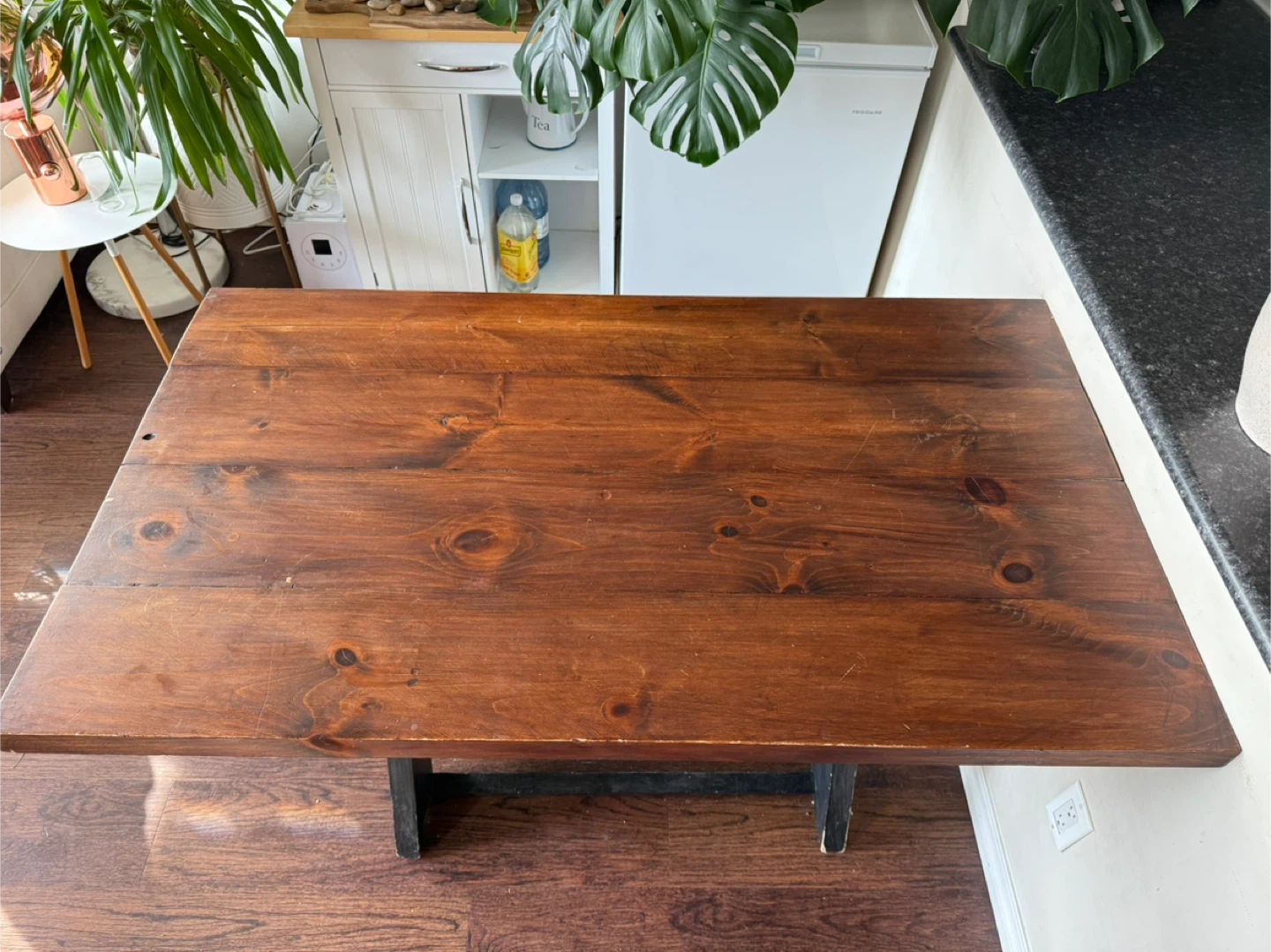 Rustic Wood Dining Table with X-Base - photo 4