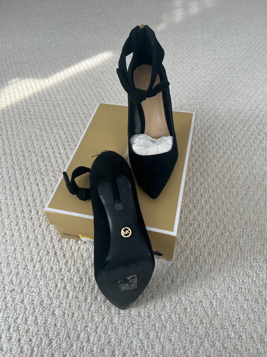 Michael Kors Black Suede Serena Flex Sandal Heels US 7.5M - photo 3