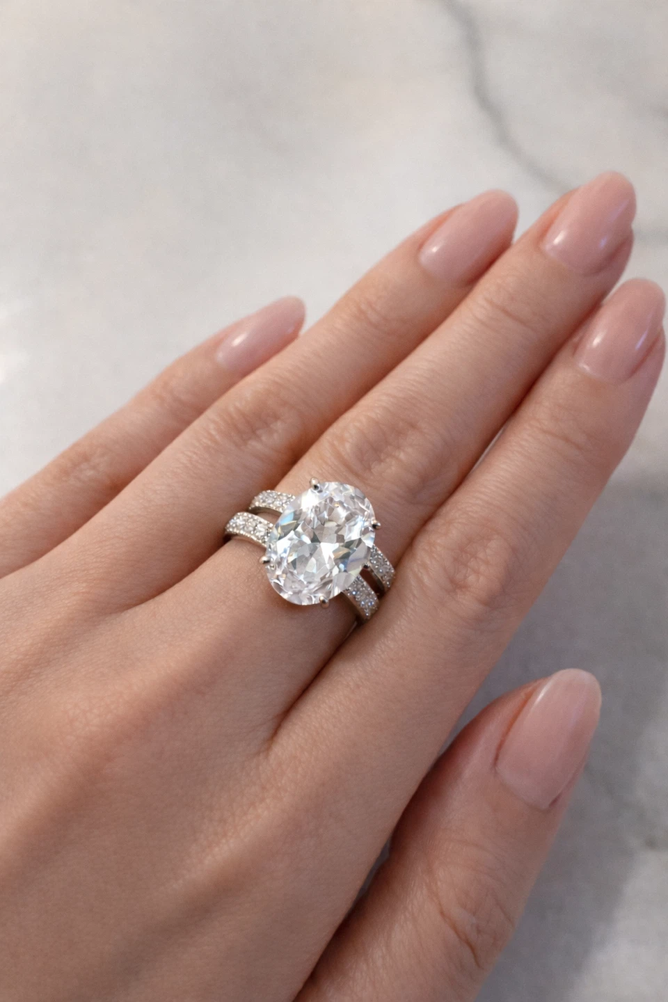Moissanite 925 Sterling silver band ring - photo 2