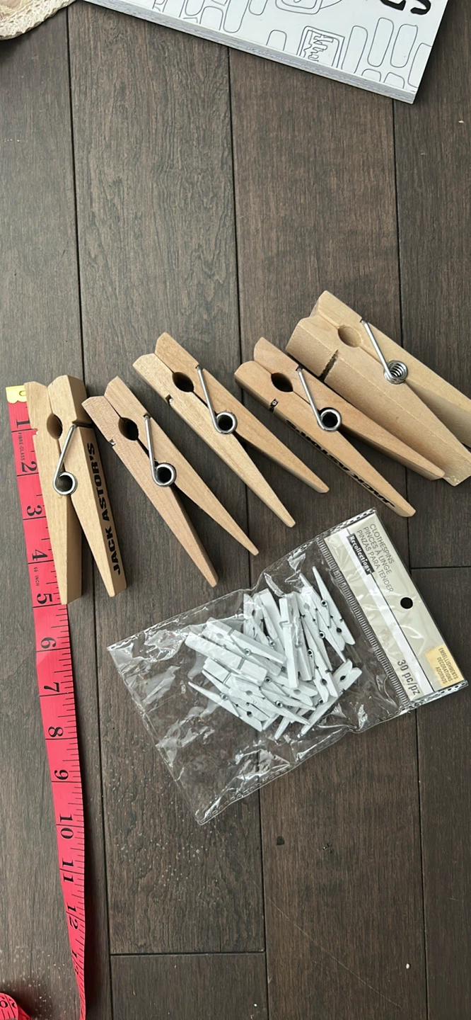 Large Wooden Clothespins