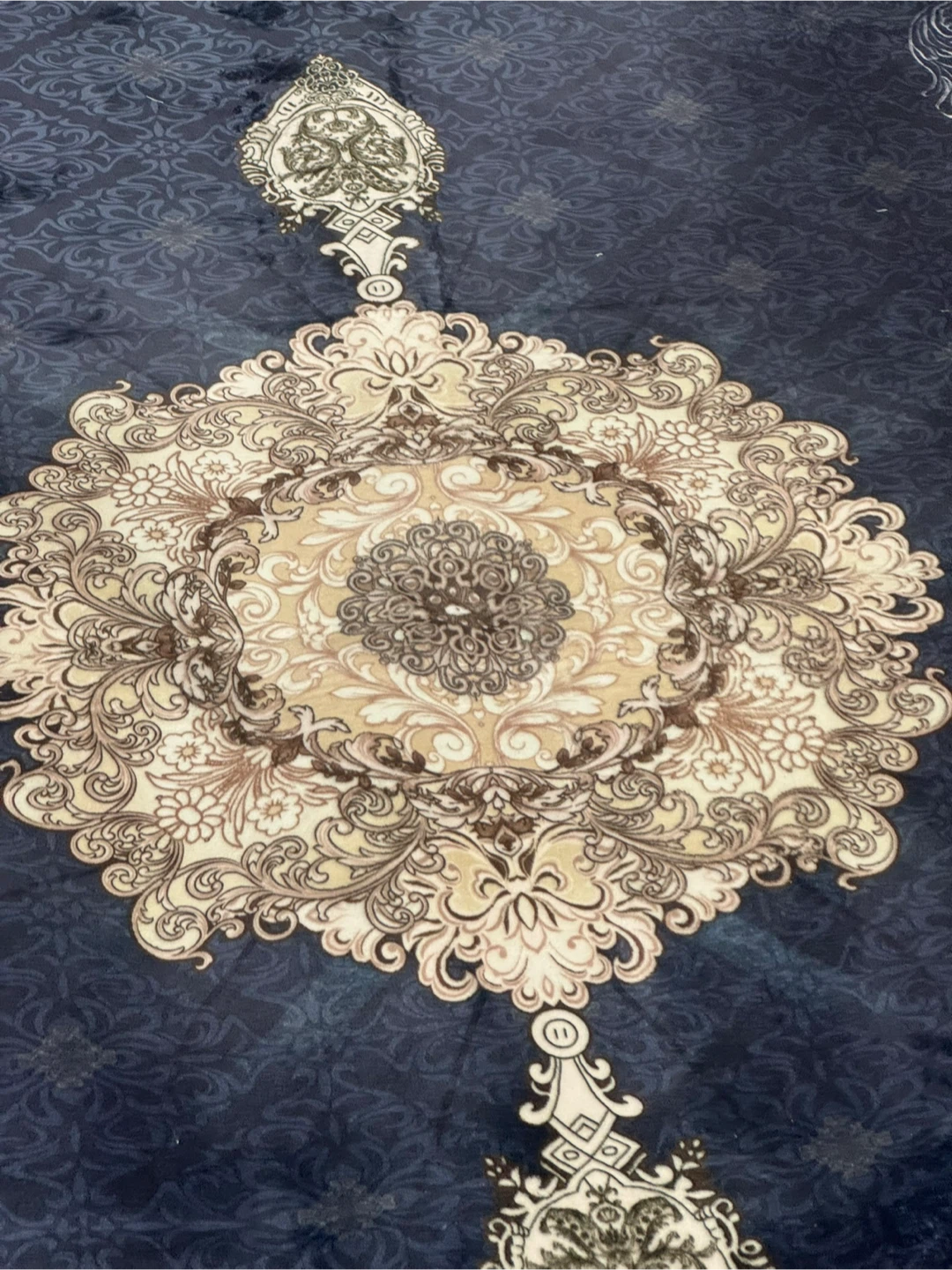 Large Blue Persian-Style Area Rug - photo 5