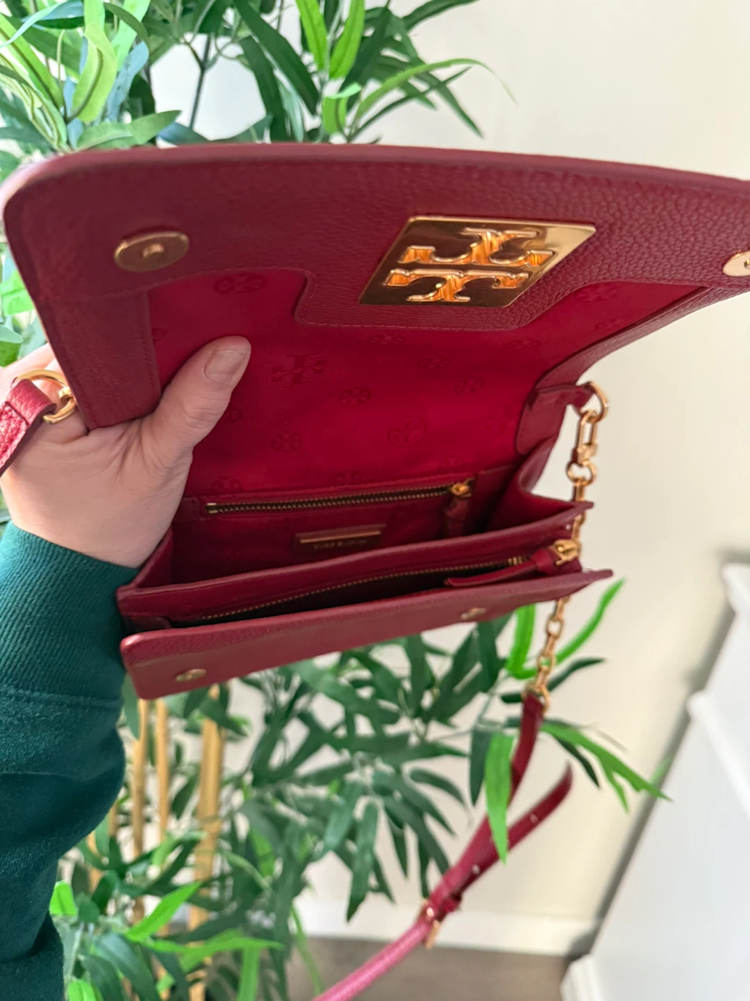 Tory Burch Red Leather Kira Wallet Crossbody Bag - photo 5