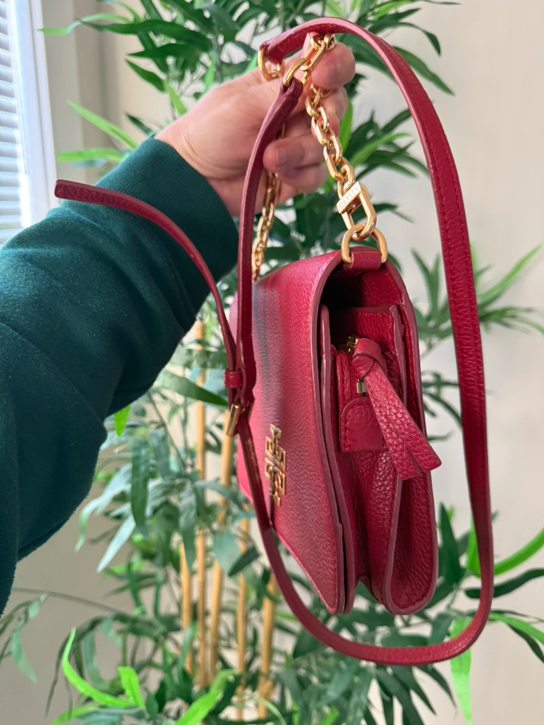 Tory Burch Red Leather Kira Wallet Crossbody Bag - photo 2