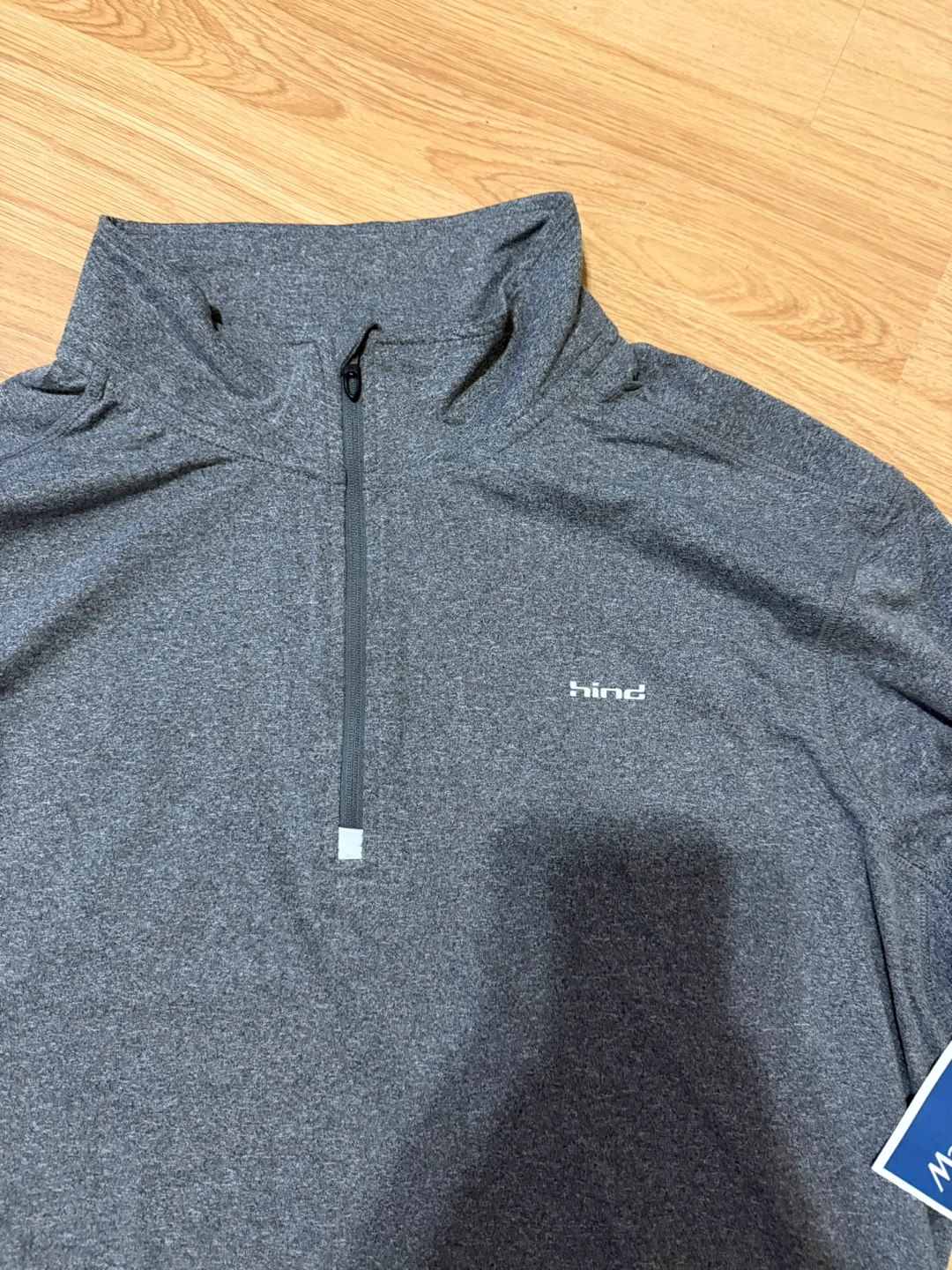 Hind Men's Grey 1/4 Zip Long Sleeve Athletic Shirt XL - photo 2