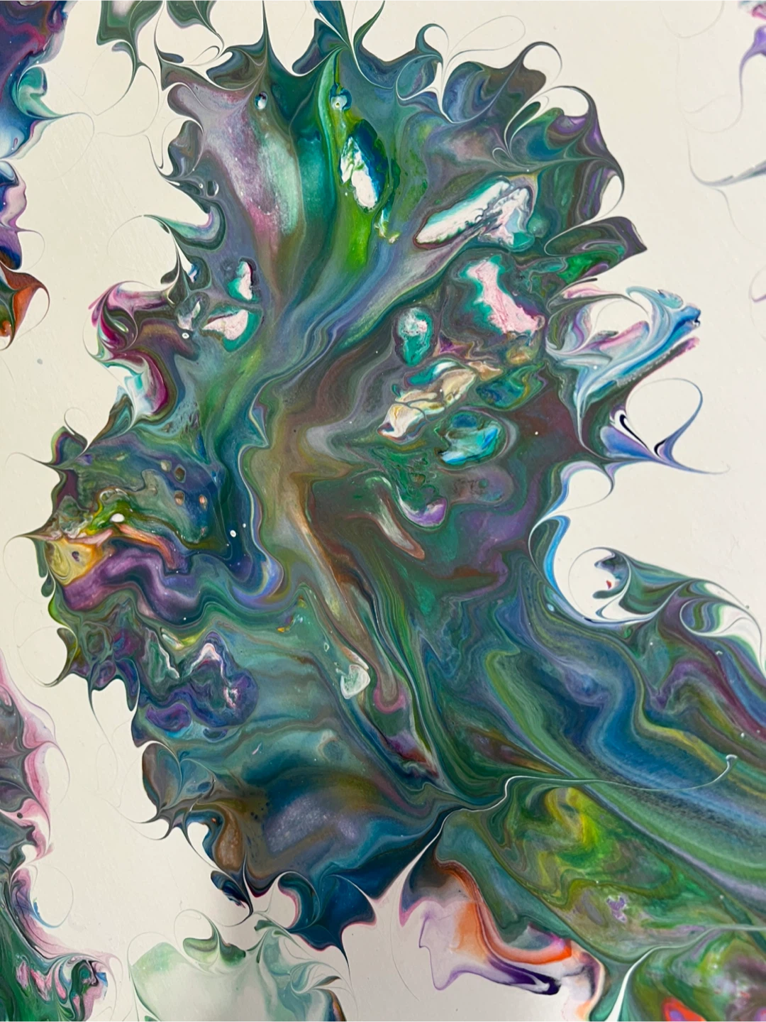 “Whimsy” Abstract Fluid Art Canvas Painting - photo 5