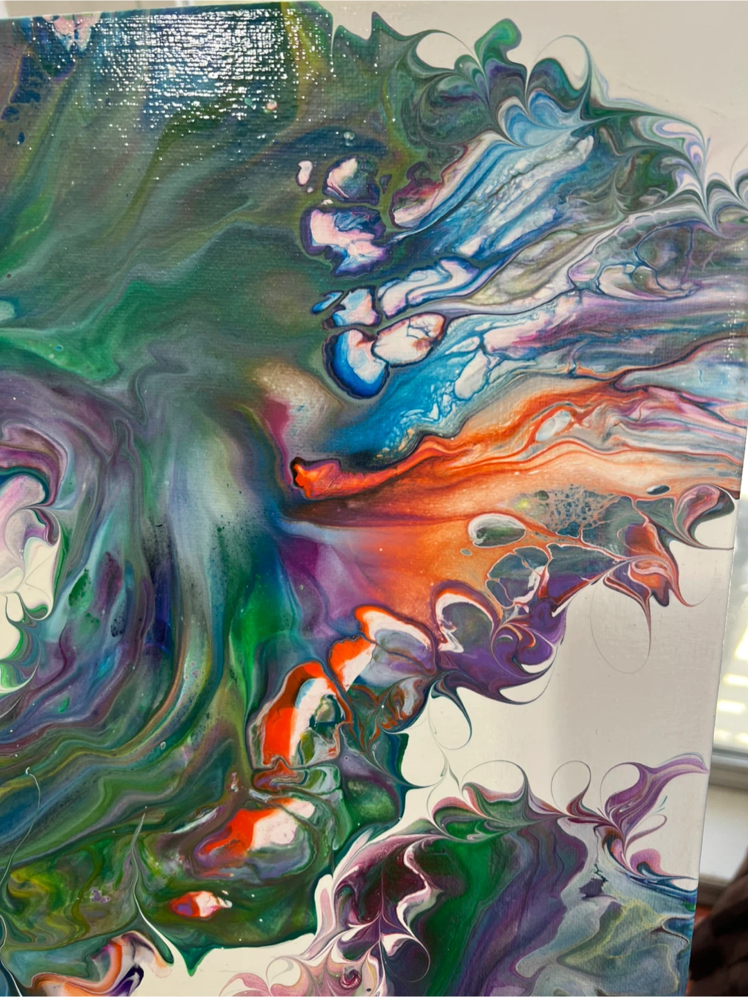 “Whimsy” Abstract Fluid Art Canvas Painting - photo 5