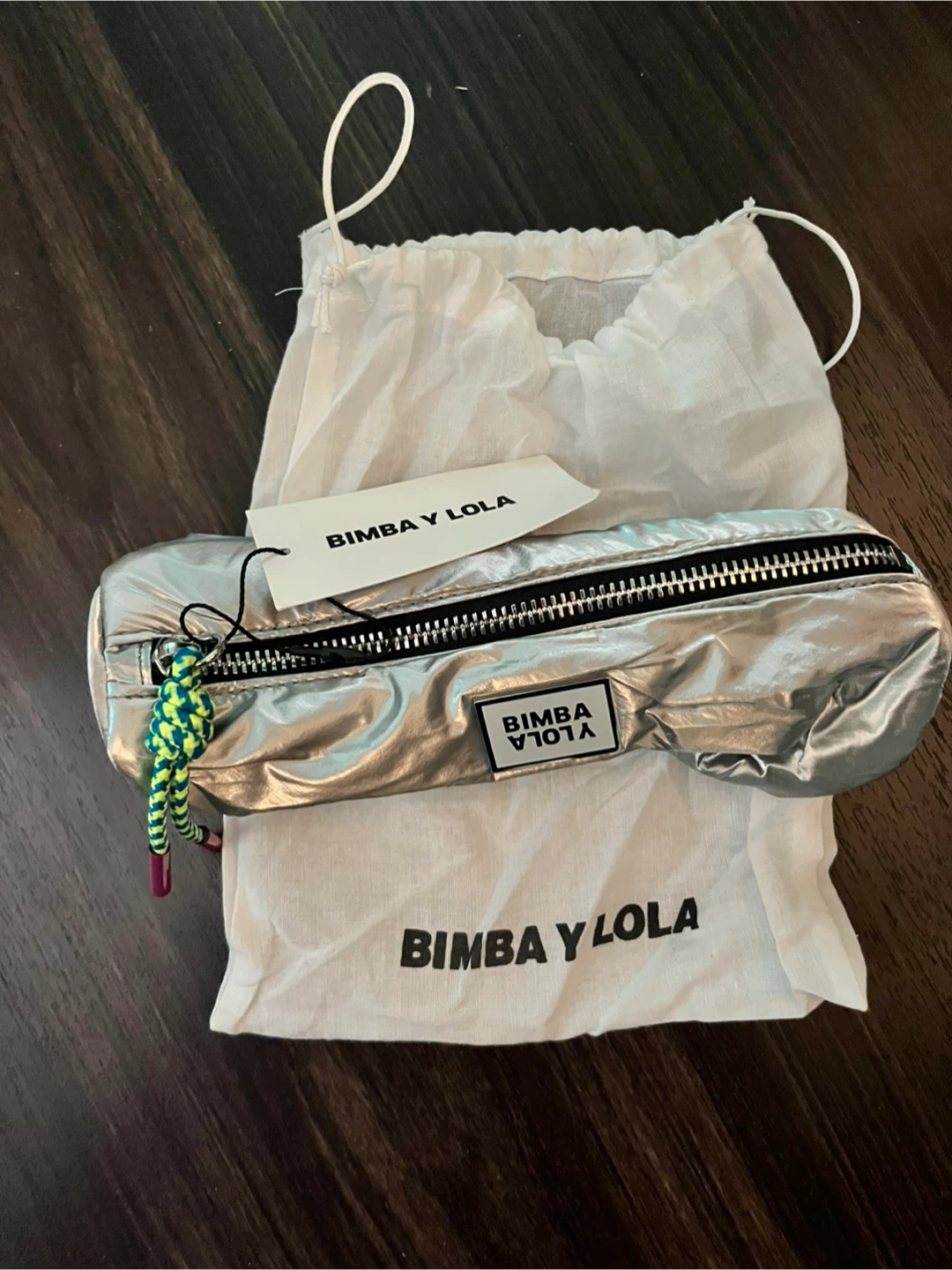 BIMBA Y LOLA Silver Pouch with Dust Bag