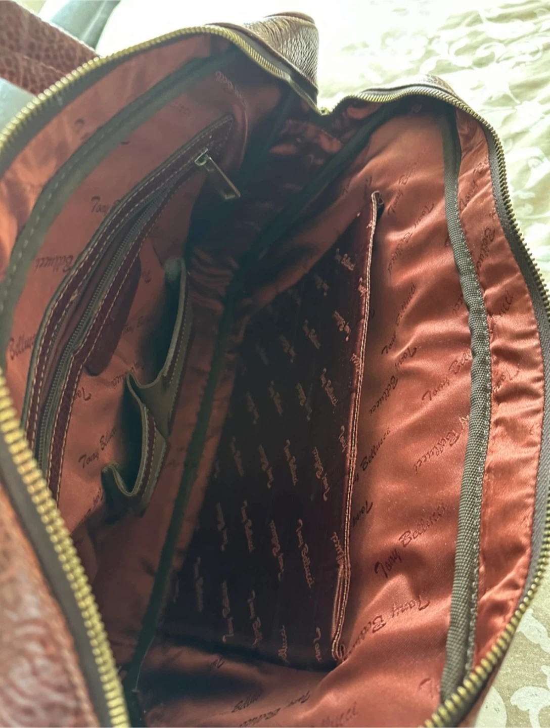 Brown Genuine Leather Briefcase - photo 5