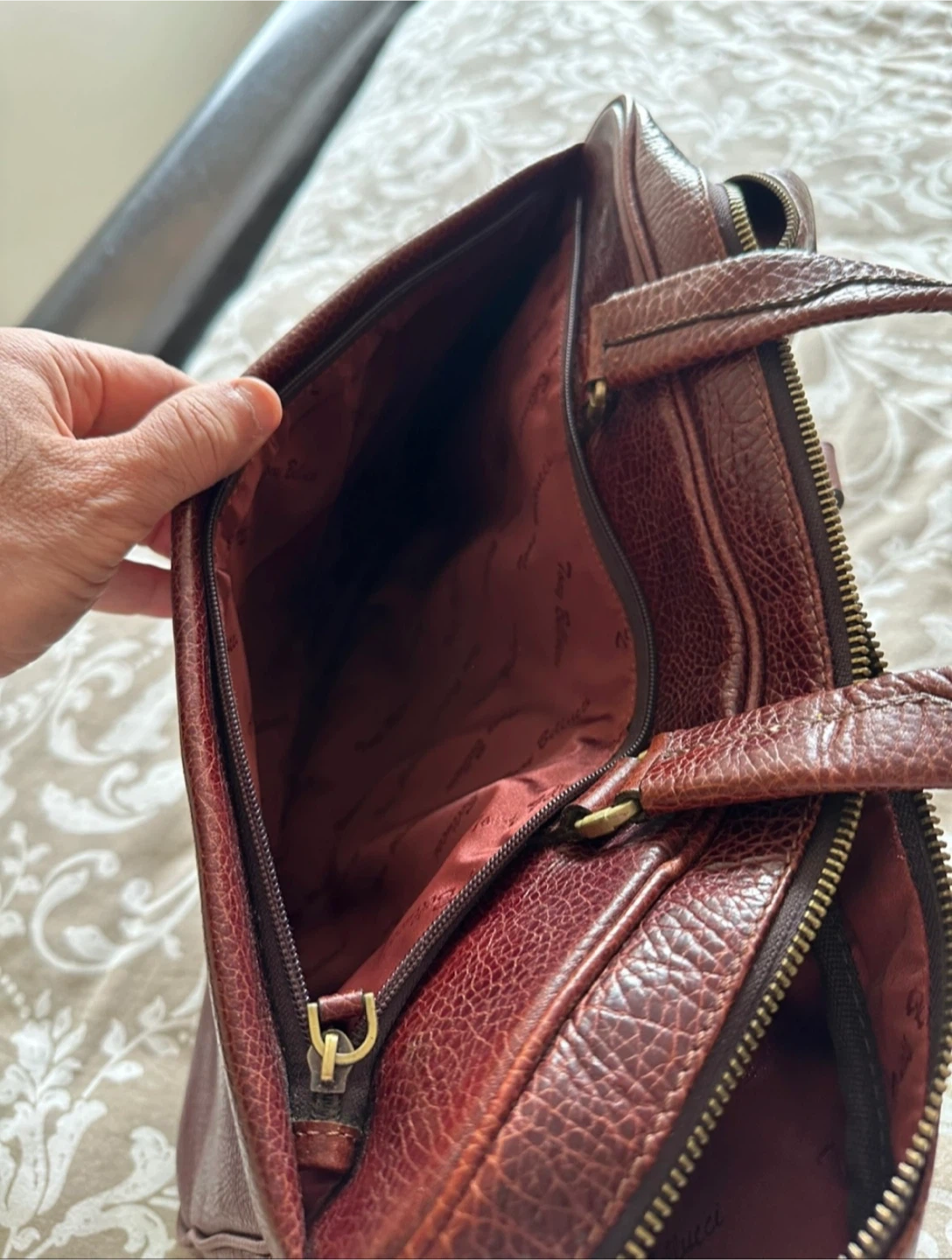 Brown Genuine Leather Briefcase - photo 3