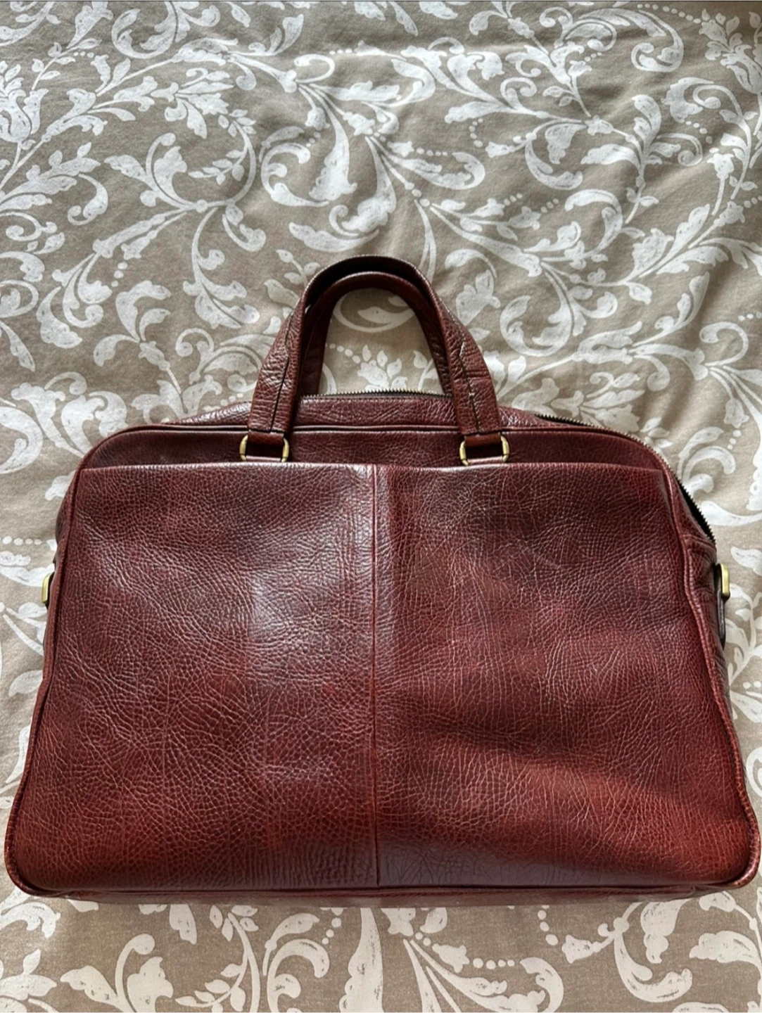 Brown Genuine Leather Briefcase - photo 2