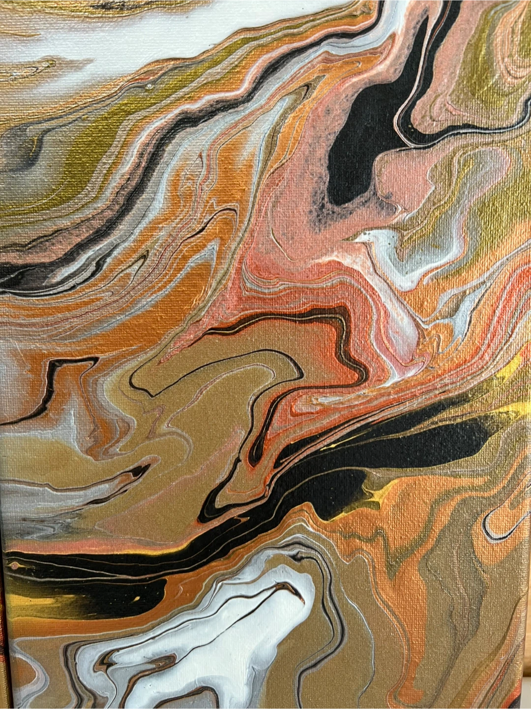 “Metal Works” Abstract Pour Painting Wall Art Set - photo 2