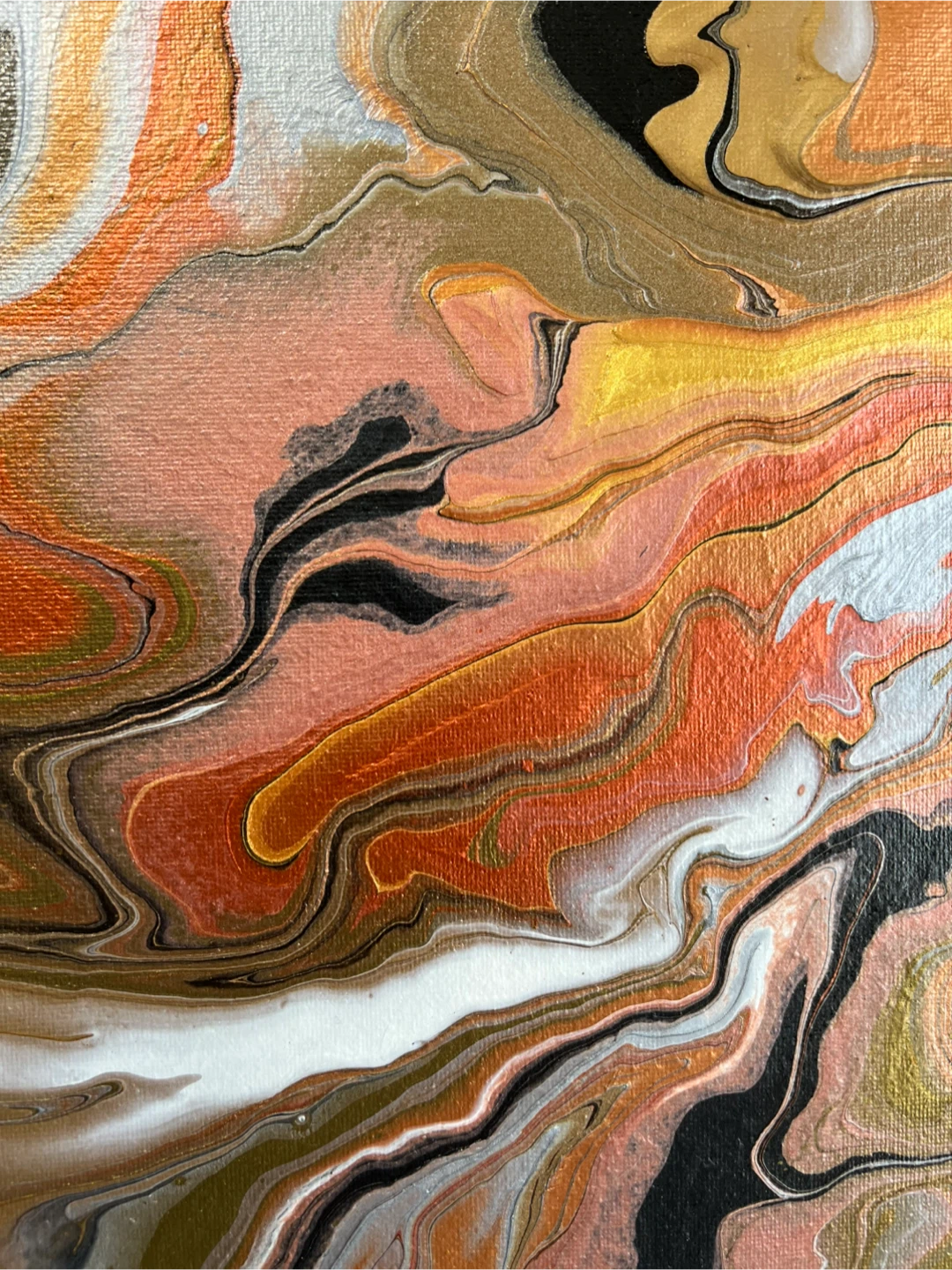 “Metal Works” Abstract Pour Painting Wall Art Set - photo 4
