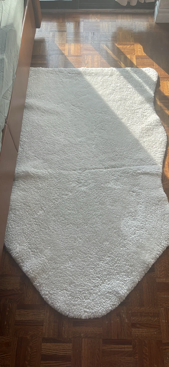 2 Ikea White Faux Sheepskin Rugs