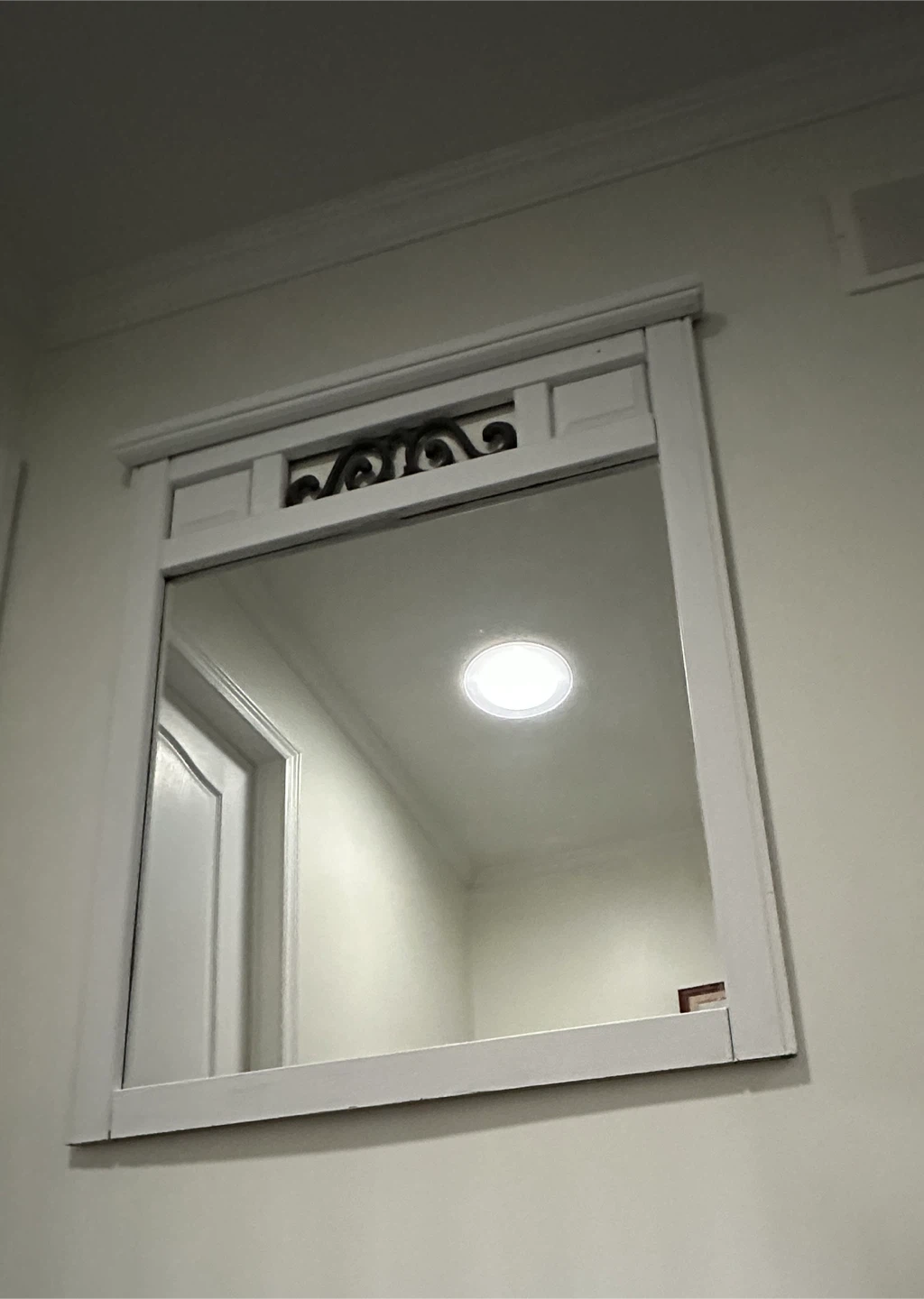 Decorative Wall Mirror with Scrollwork Accent