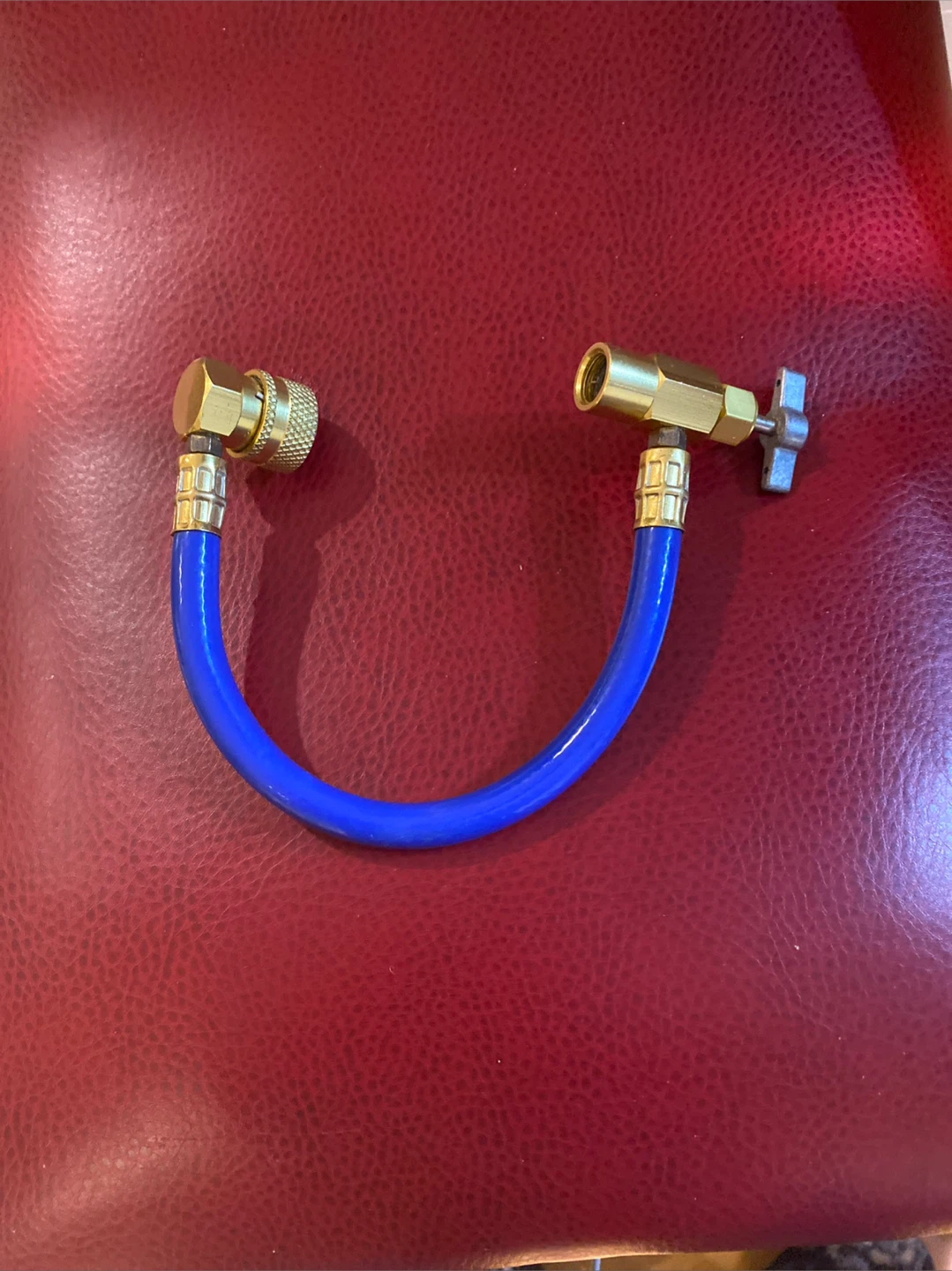 Blue Refrigerant Charging Hose with Valve