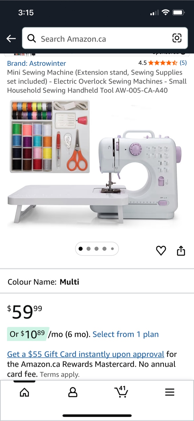 Mini Sewing Machine with Extension Stand and Accessories