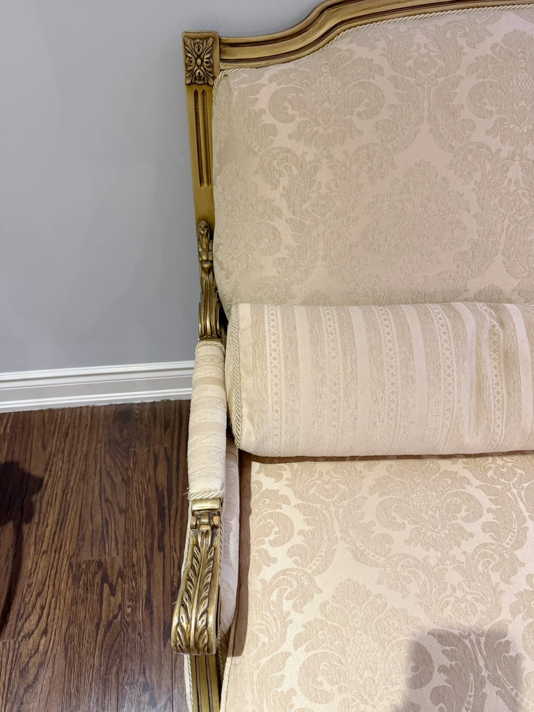 French Style Sofa with Gold Accents - photo 3